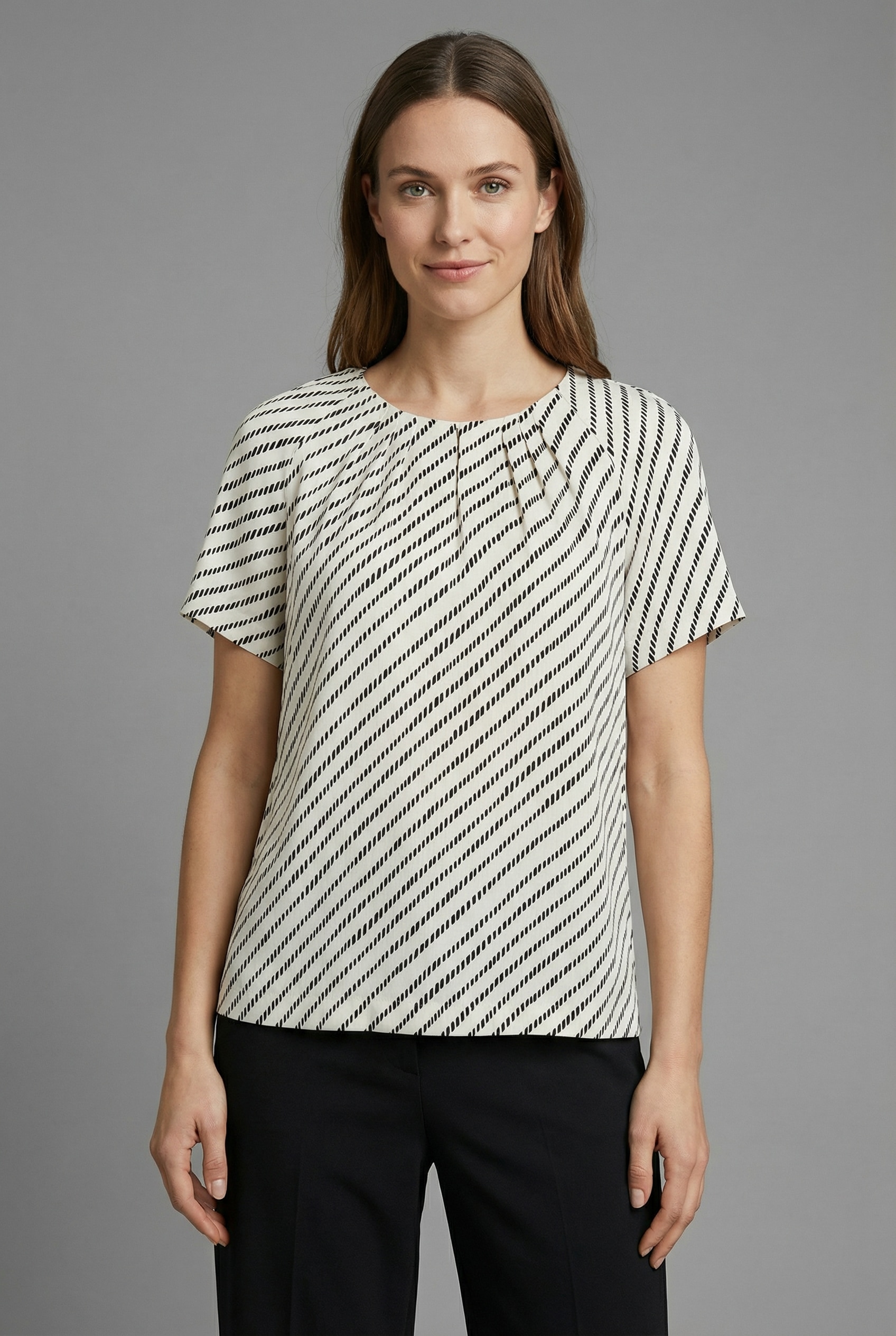 Comma Shirtbluse mit Streifen Muster