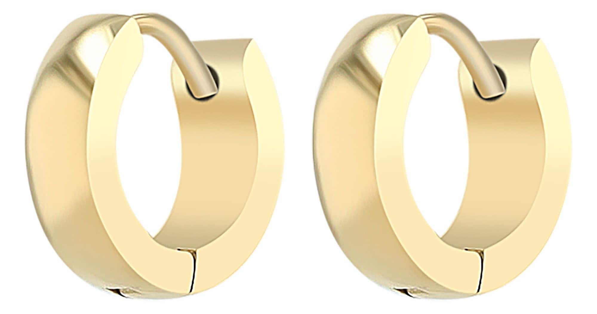 Adelia´s Paar Creolen »Damen Ohrringe ¿ Klappcreole aus Edelstahl«