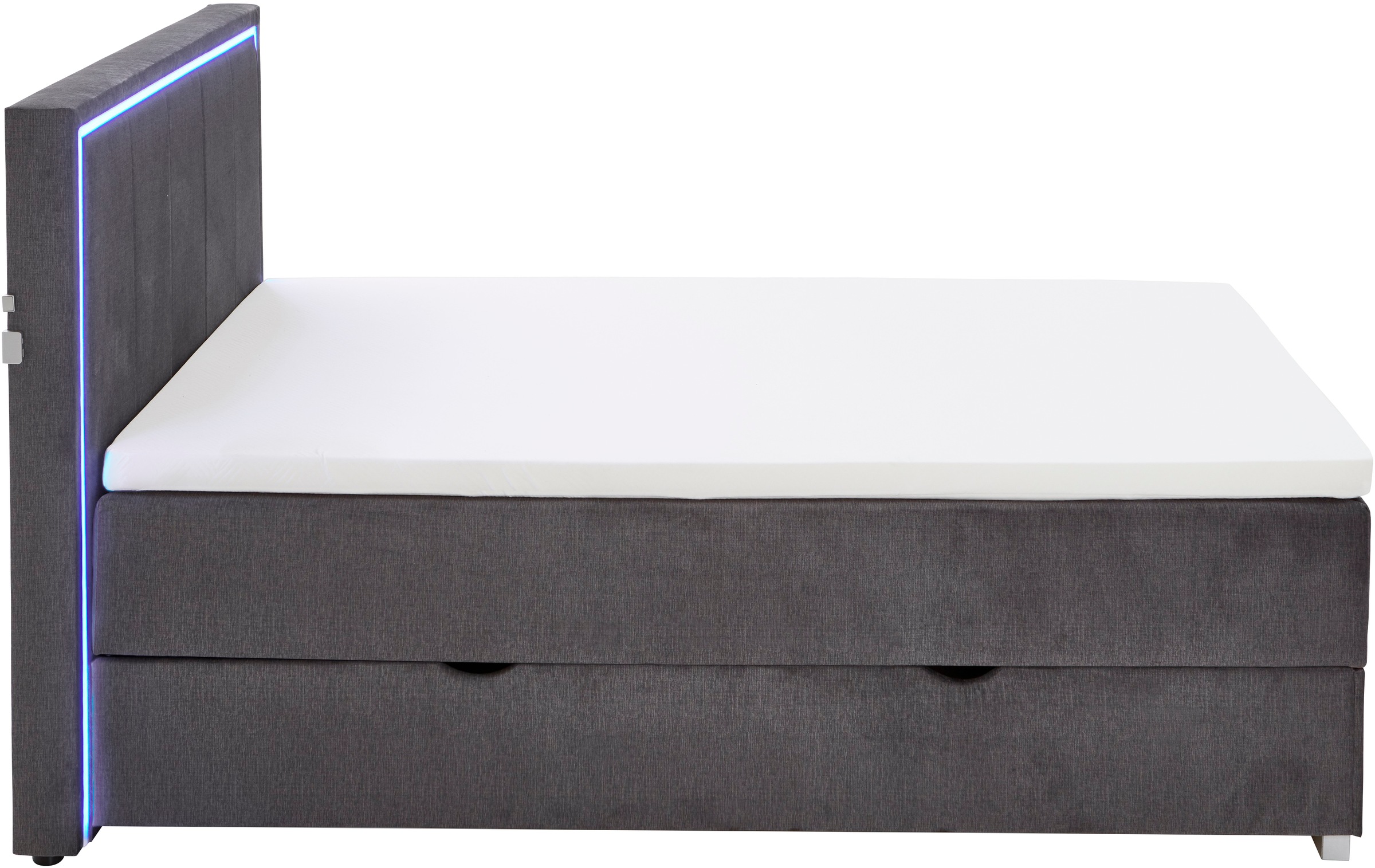 meise.möbel Boxbett »Colorado«, inkl. LED-Beleuchtung im Kopfteil, Bettkasten und Topper