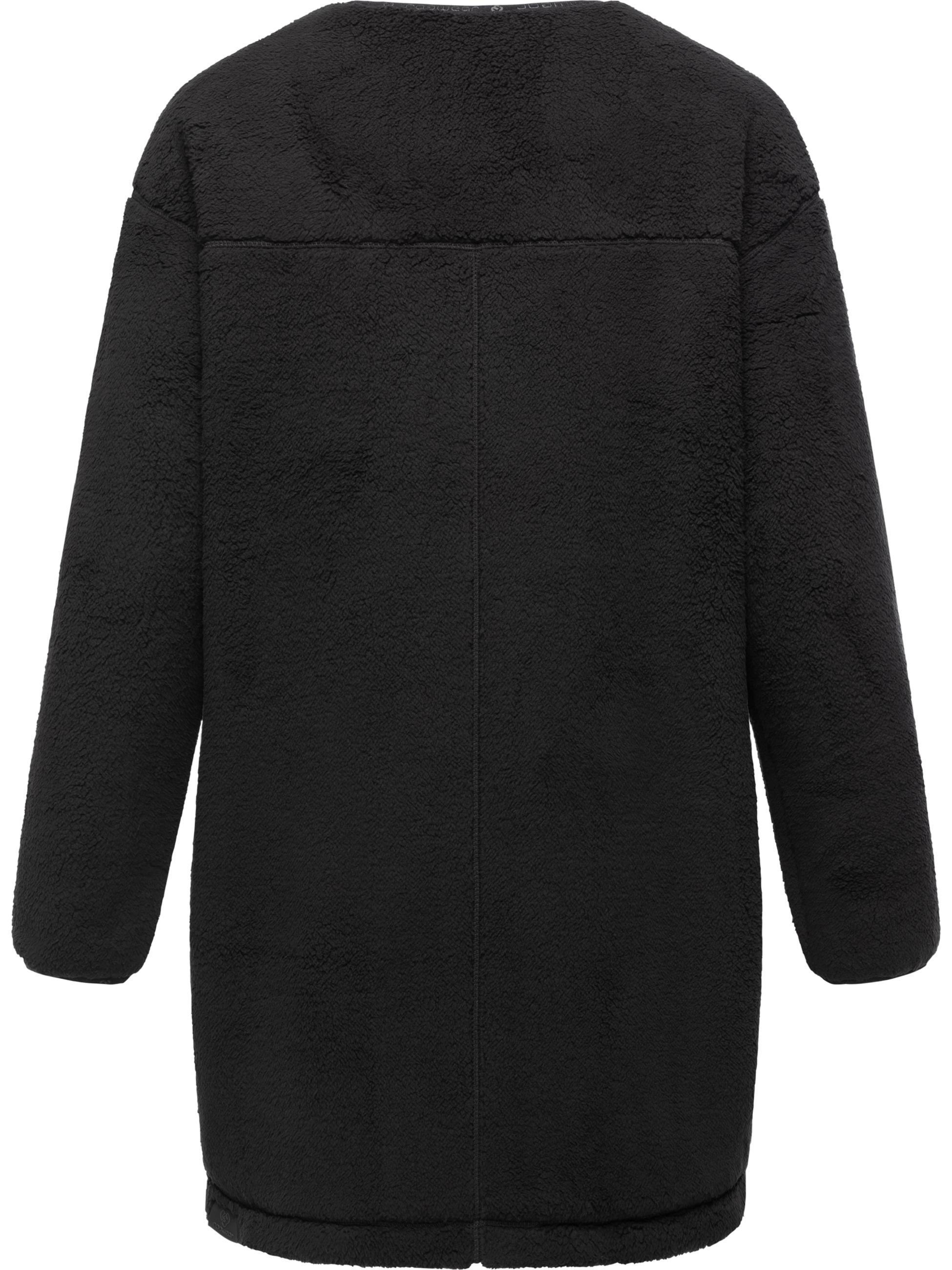 Ragwear Plüschjacke »Übergangsjacke Fouzy«, ohne Kapuze, flauschige Übergangsjacke aus kuschligem Teddyfleece