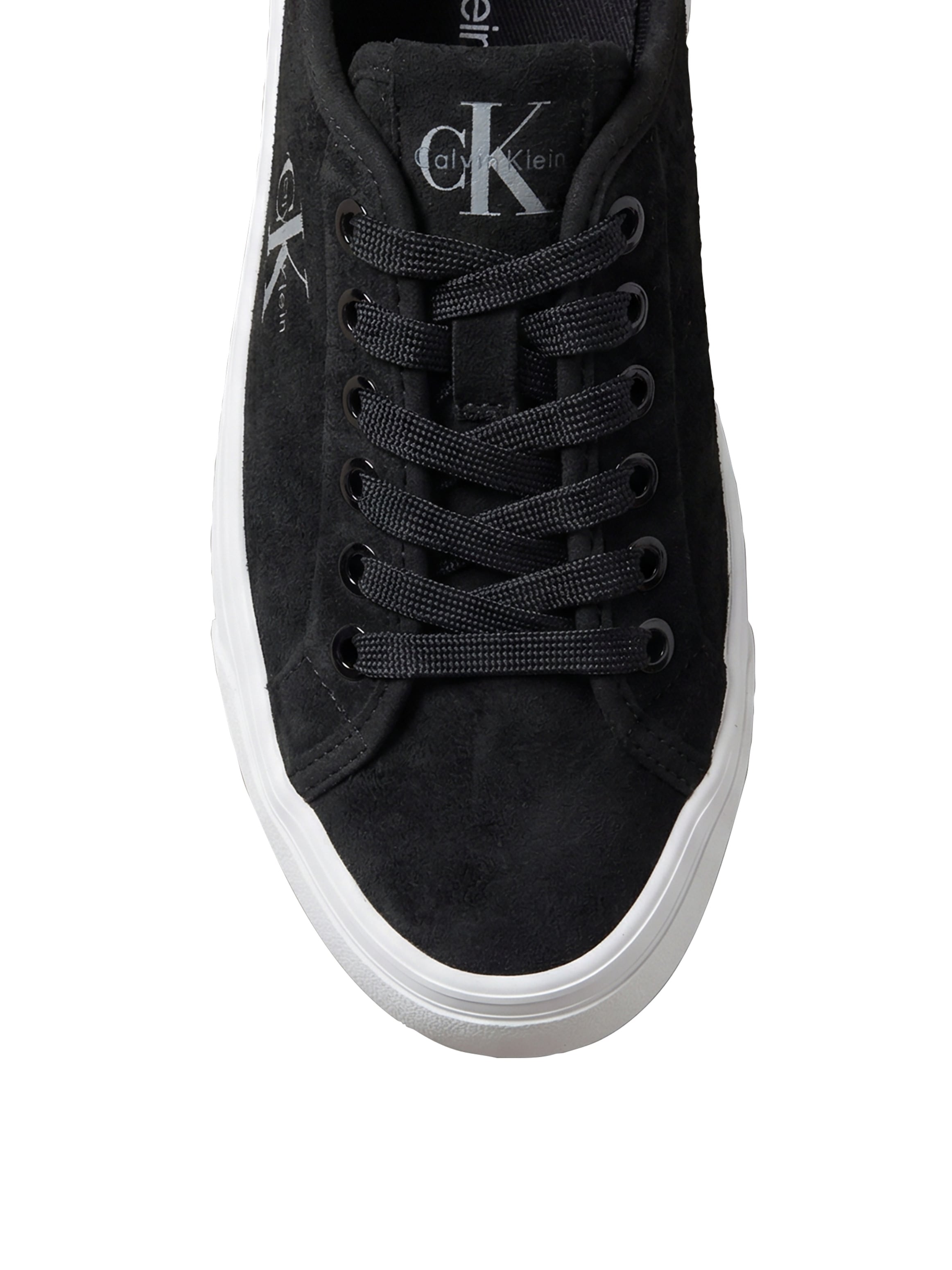 Calvin Klein Plateausneaker »VULC FLATF LACEUP SUEDE«  Freizeitschuh, Schnürschuh, Halbschuh mit seitlichem  Logoschriftzug