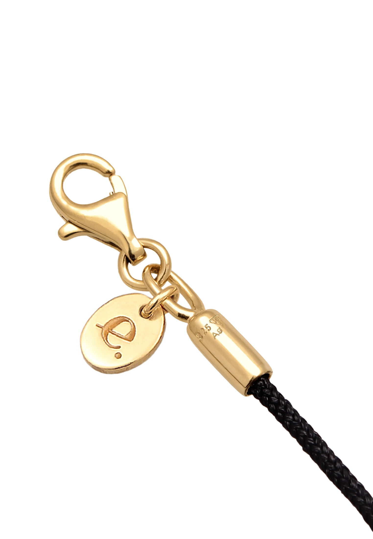Elli Premium Lange Kette »Halskette Nylon Tropfen Anhänger 925 Silber«