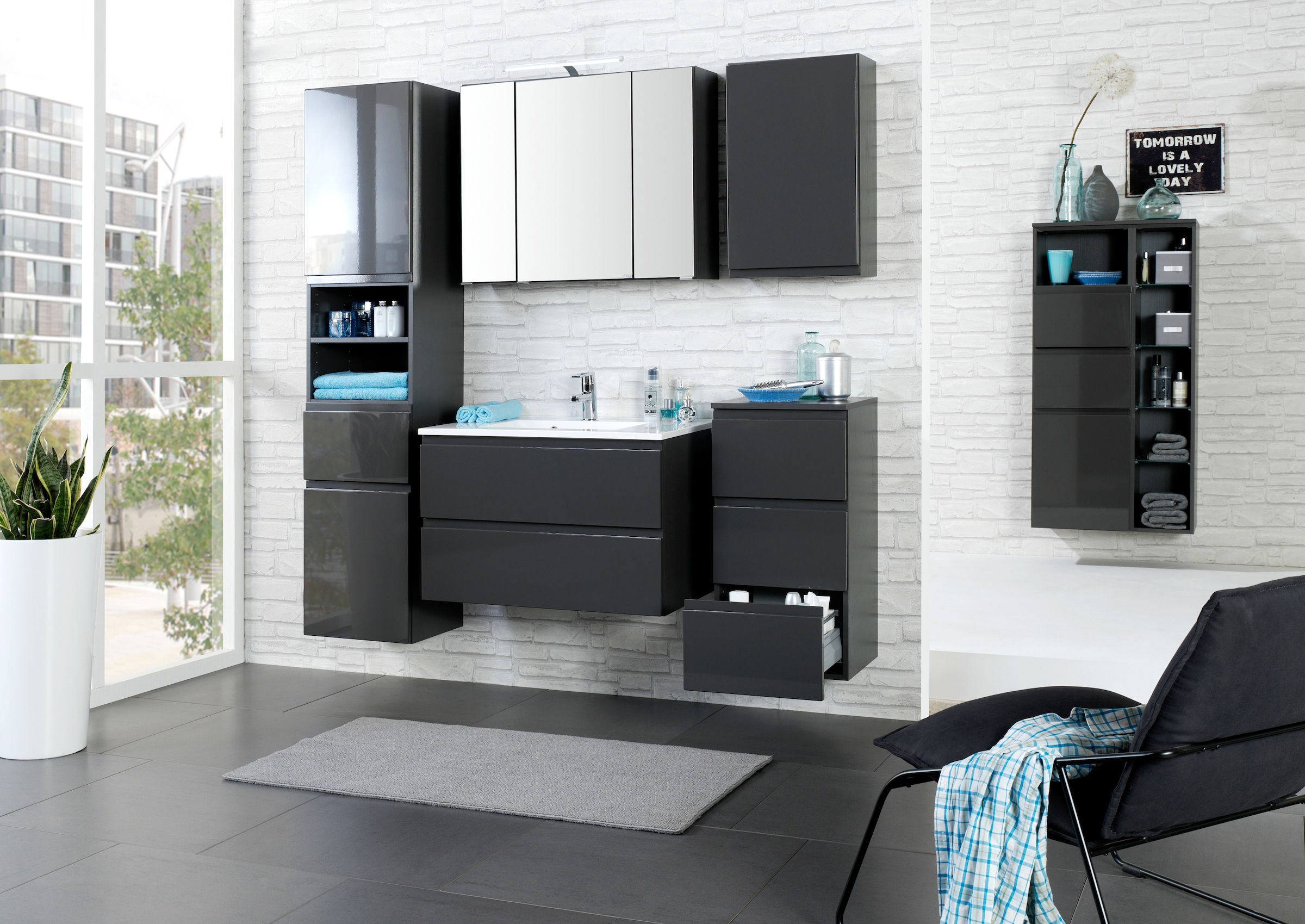 welltime Midischrank »Cardiff«, Breite 40 cm, mit Softclose-Funktion