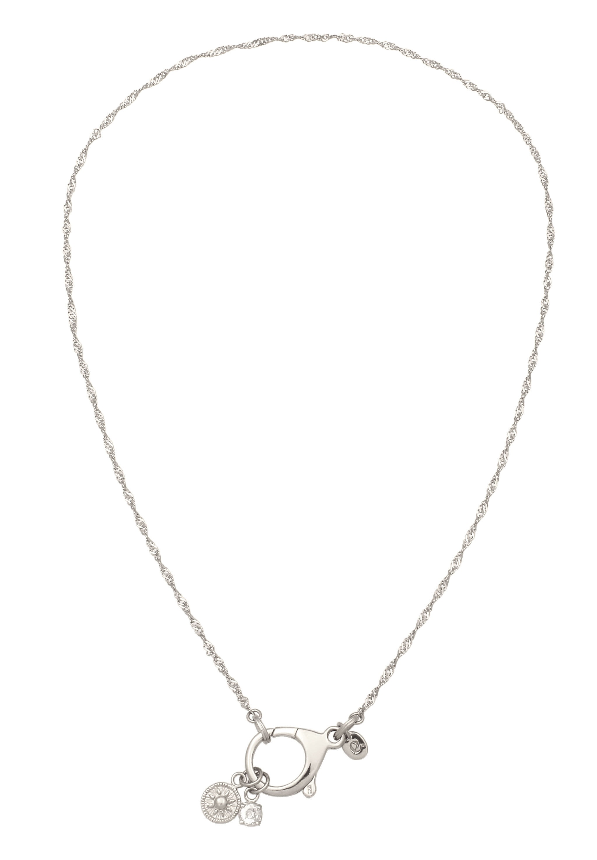 Elli Premium Silberkette »Halskette Sonne Zirkonia Weiß 925 Sterling Silber«