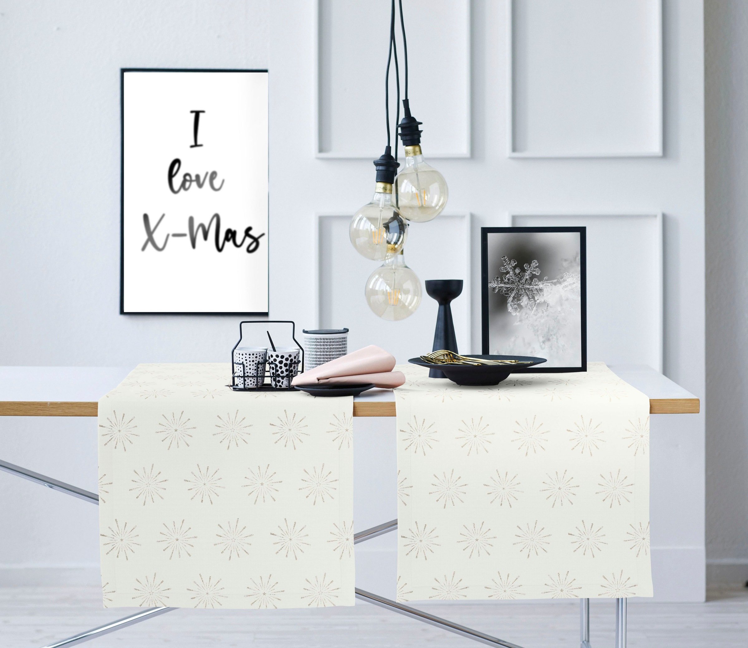 APELT Tischläufer »6302 CHRISTMAS GLAM, Weihnachtsdeko, Weihnachten«, (1 St.), Lurex-Jacquardgewebe