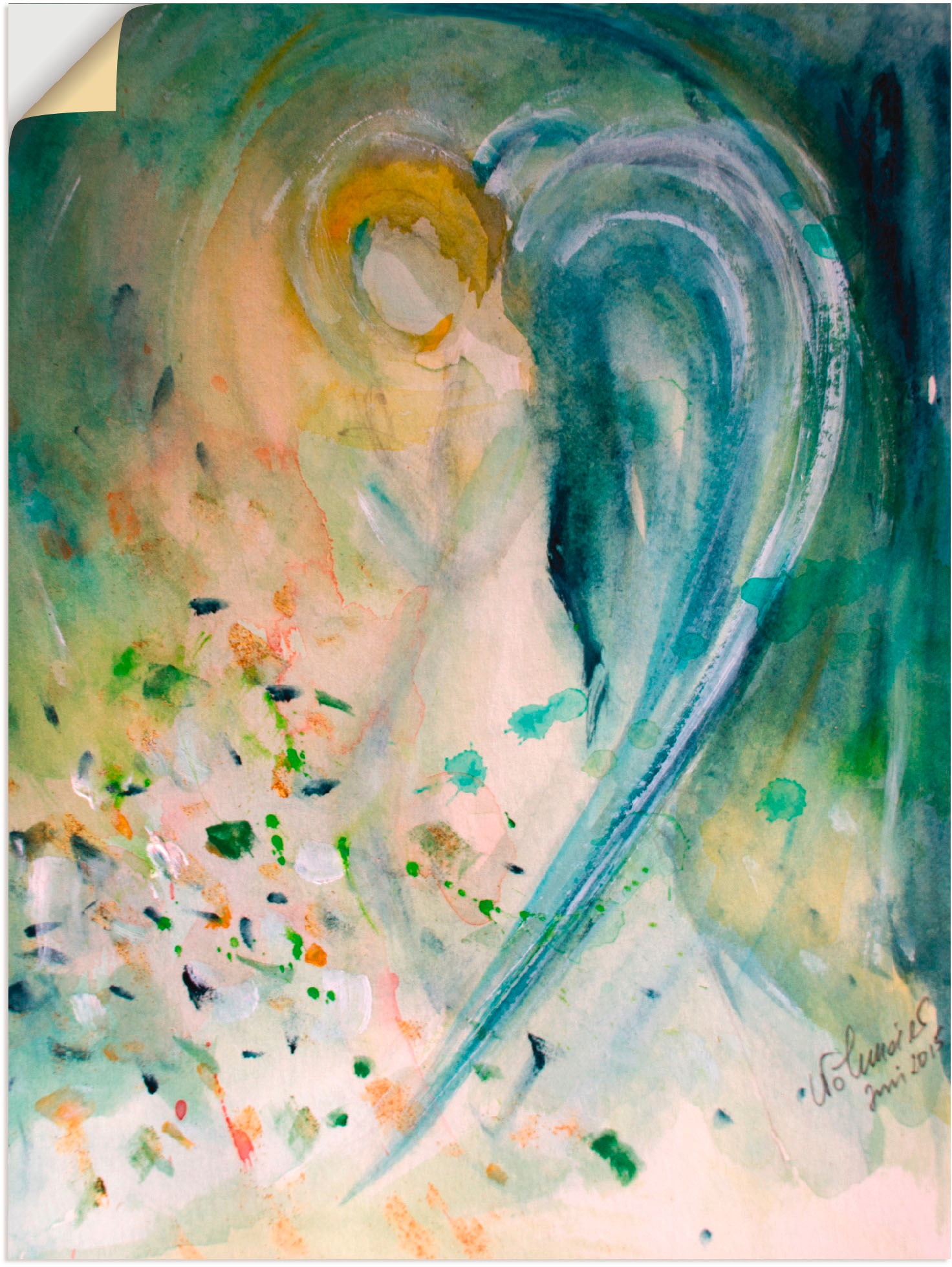 Artland Wandbild »Engelbild abstrakt«, klassische Fantasie, (1 St.), in vielen Größen & Produktarten - Alubild / Outdoorbild für den Außenbereich, Leinwandbild, Poster, Wandaufkleber / Wandtattoo auch für Badezimmer geeignet