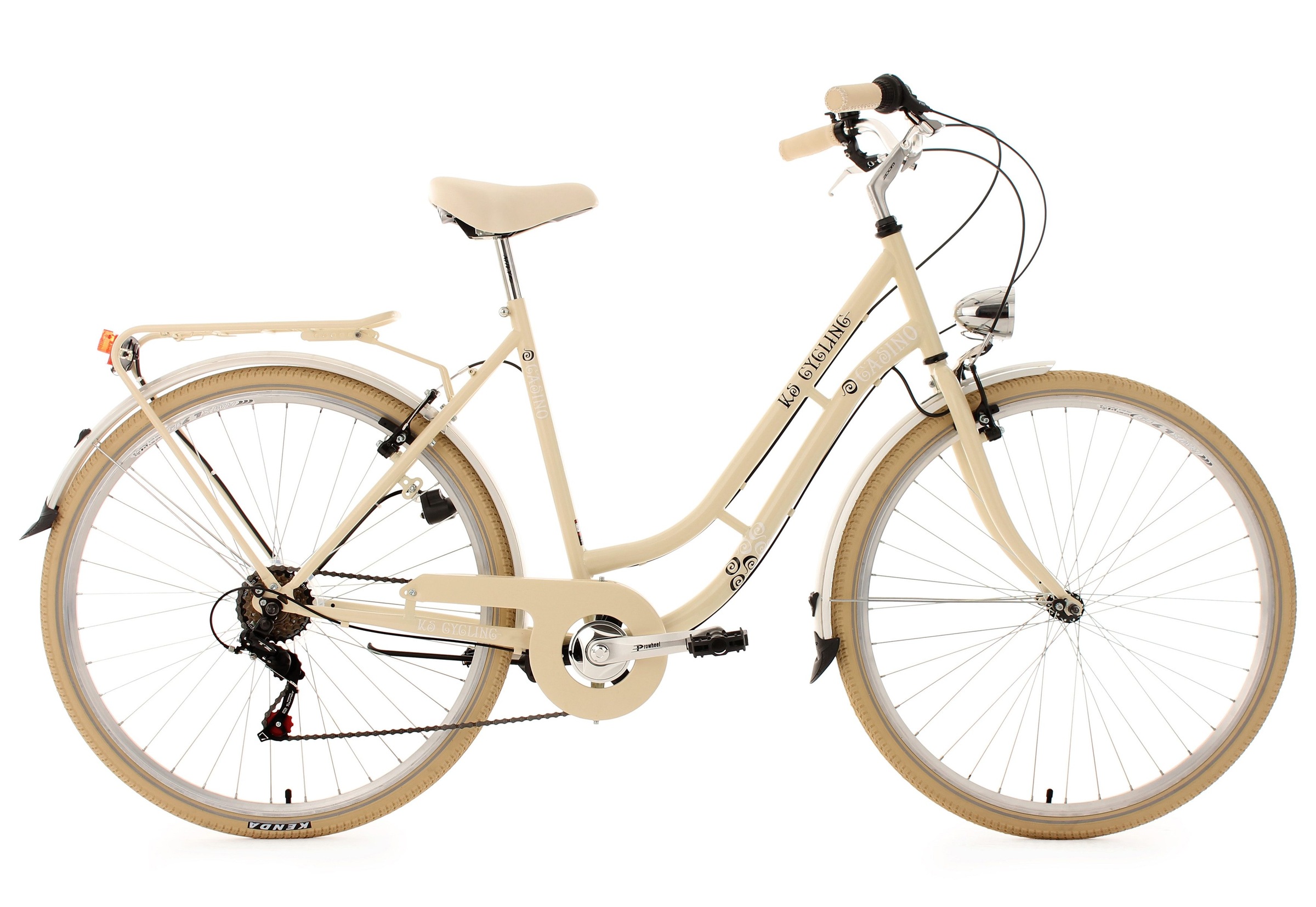 Ks Cycling Cityrad »Casino« 6 Gang Shimano Tourney TZ Schaltwerk Kettenschaltung für Damen und Herren in beige, Größe 28 Zoll (71,12 cm)