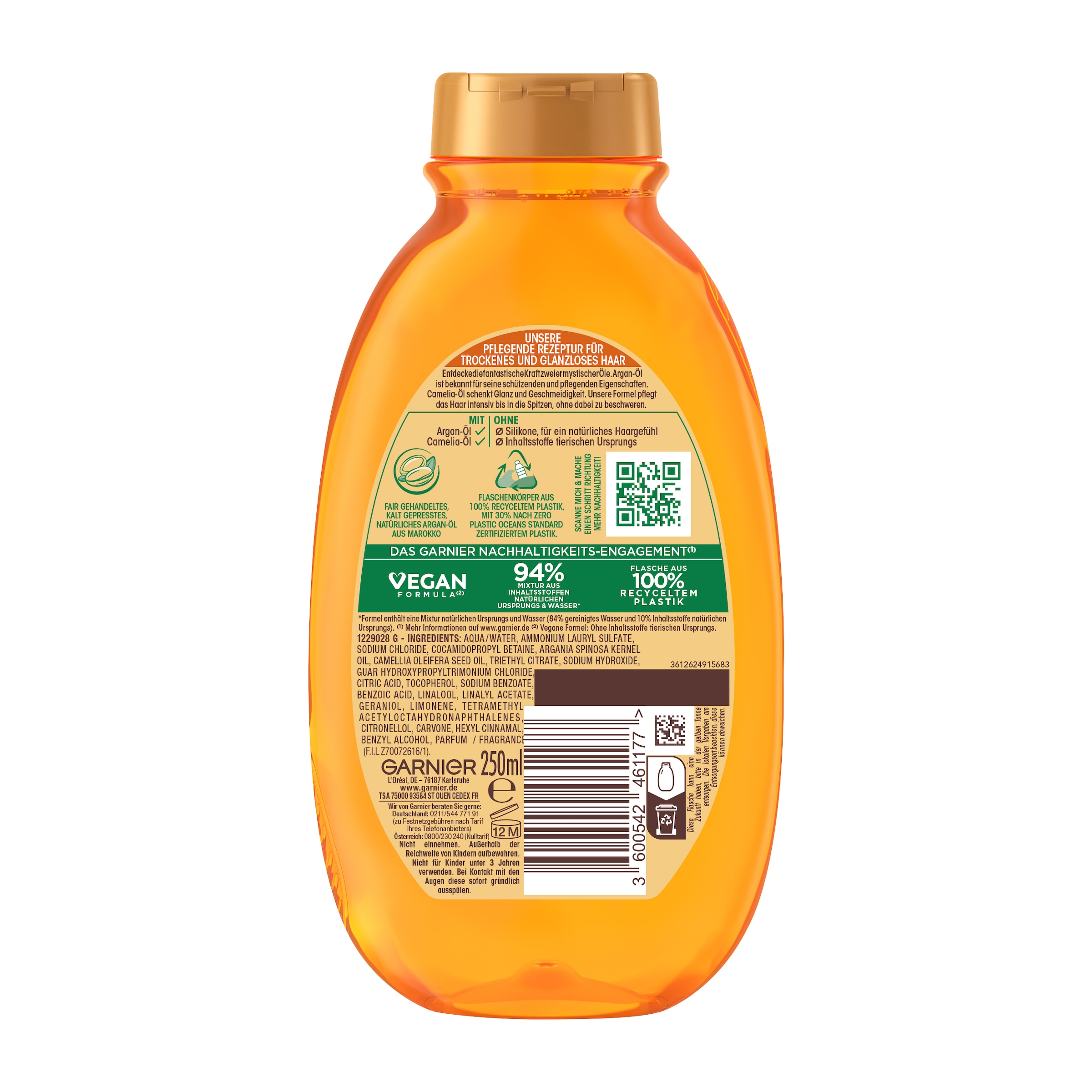 GARNIER Haarshampoo »Garnier Wahre Schätze Shampoo Argan & Camelia-Öl (6er Packung)«