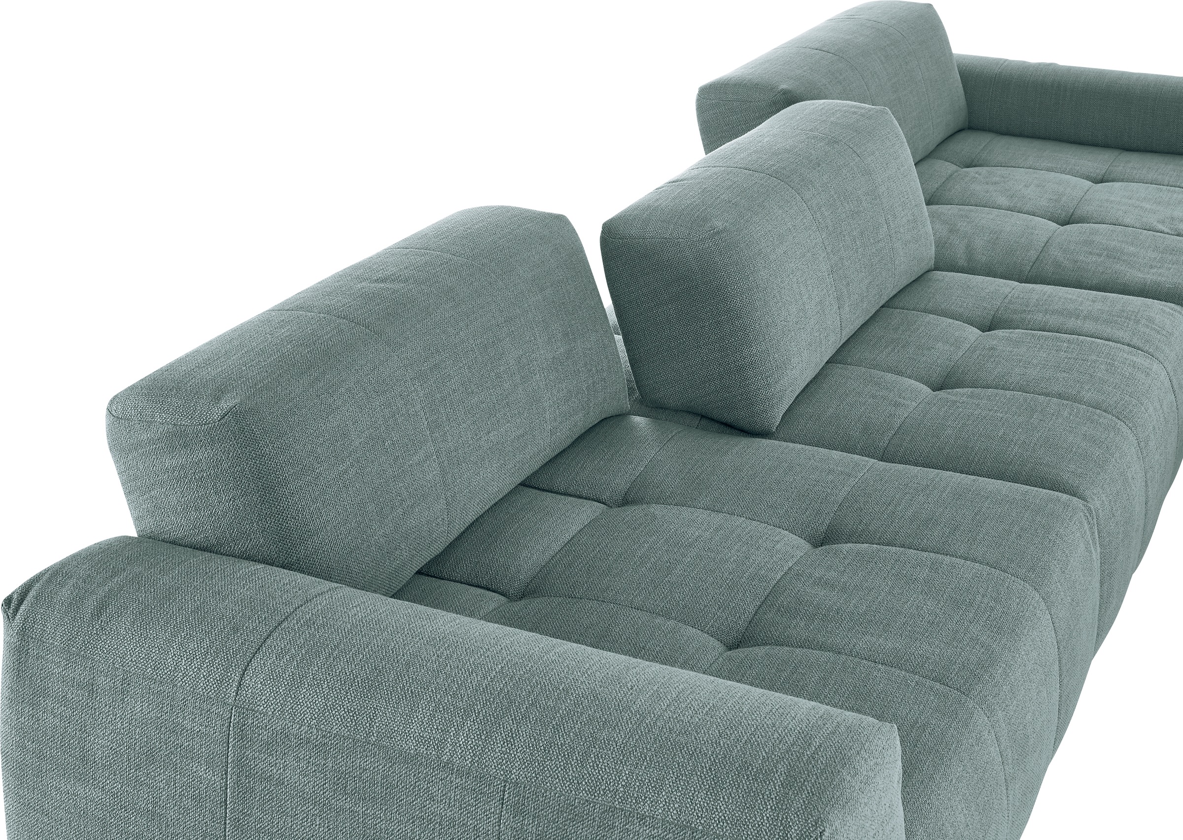 3C Candy Ecksofa »Yoshy mit Komfortfunktionen, modern und bequem, L-Form«, Zwei verschiedene Sitztiefen durch verstellbare Rückenlehne