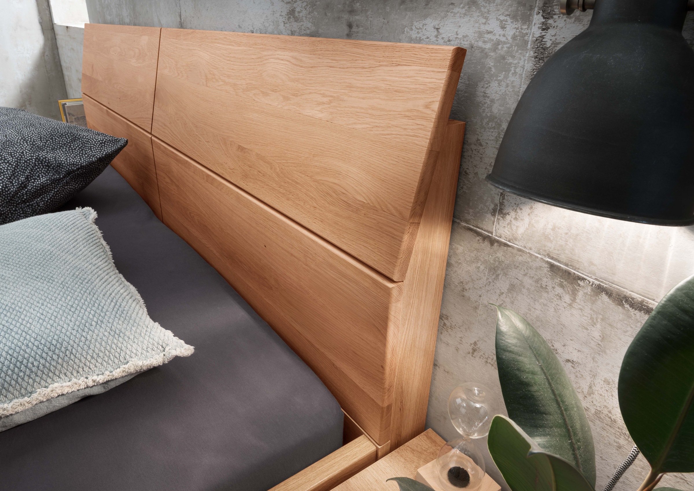 WIEMANN Holzbett »Cardiff, Bettgestell, Bettrahmen, teilmassiv Erle« Belastbarkeit 110/220 Kg, 4-fache höhenverstellbar, MADE IN GERMANY,  Kopf- und Fußteil aus Massivholz in Erle, verschiedene Größen