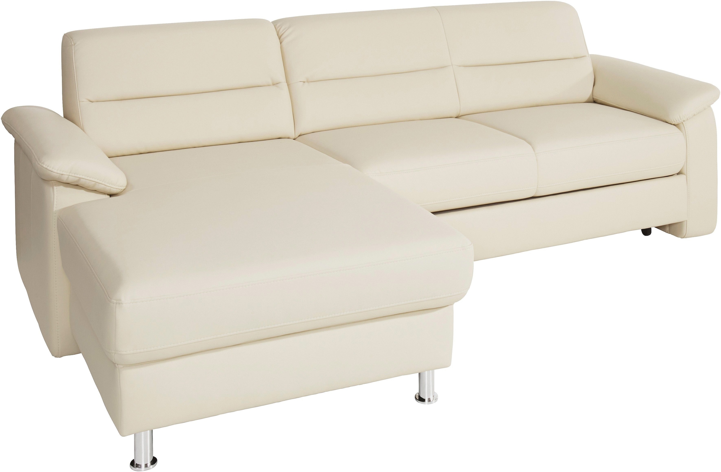 sit&more Ecksofa »Ascara L-Form«, inklusive Boxspring/Federkern-Polsterung, wahlweise mit Bettfunktion