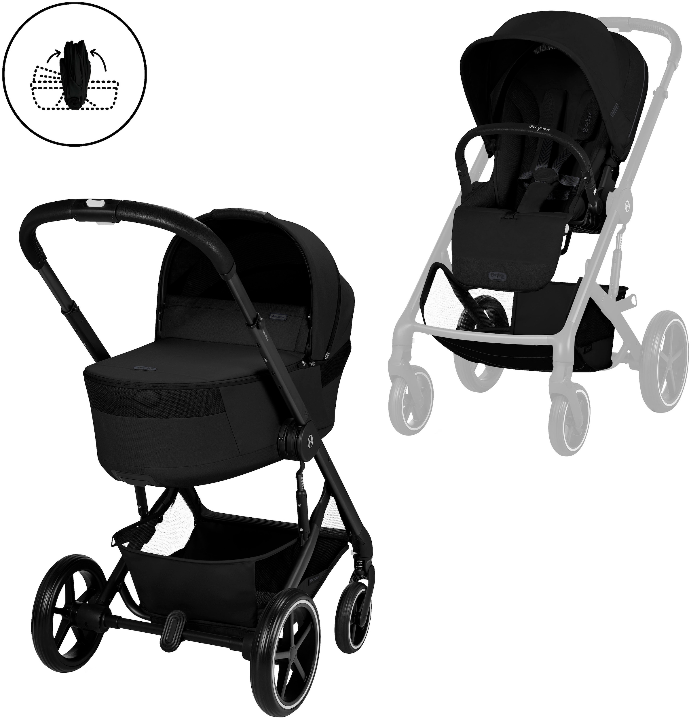Cybex Kombi-Kinderwagen »Cybex Gold, Balios« inkl. faltbarer Babywanne