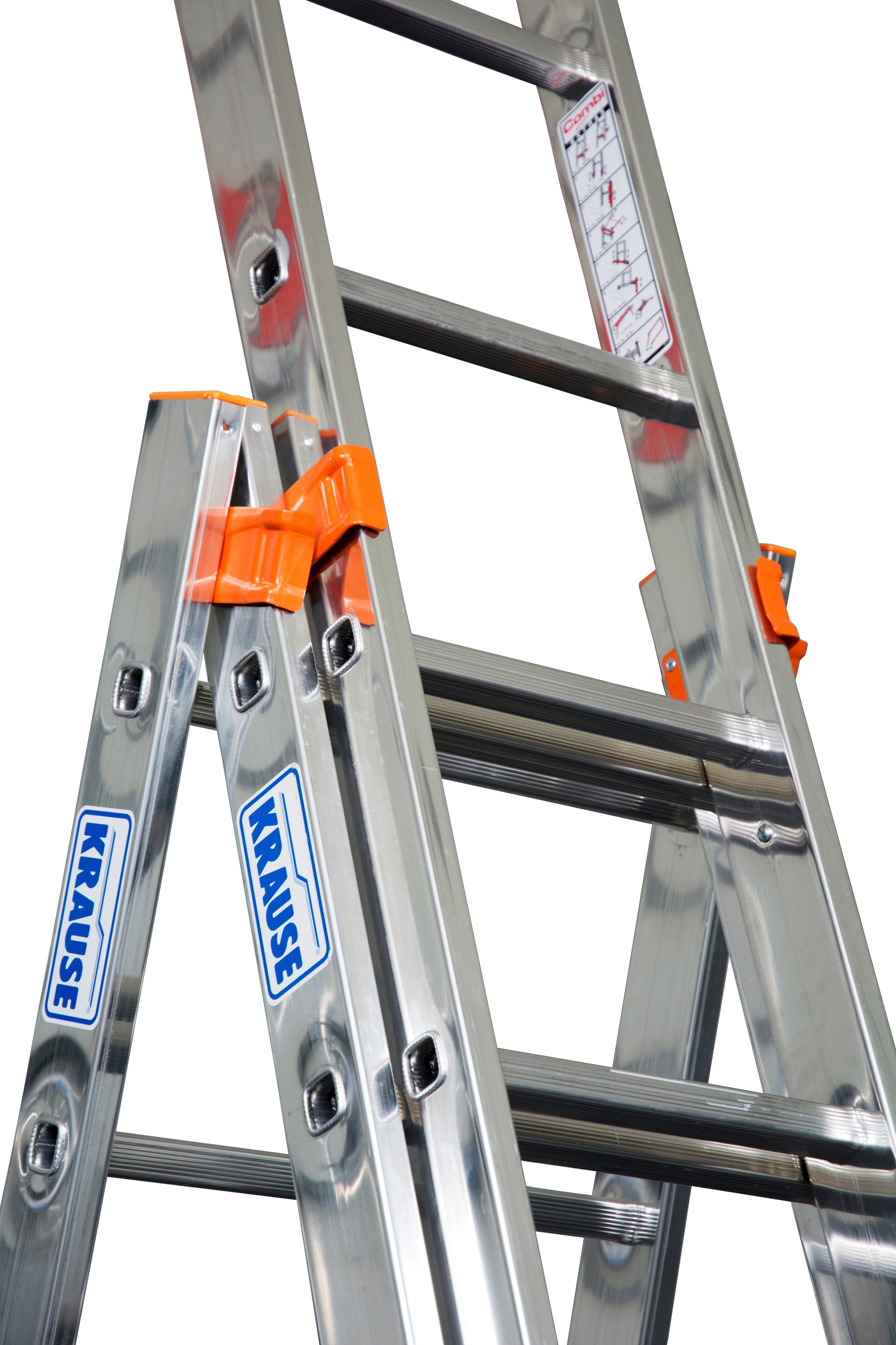 KRAUSE Vielzweckleiter »Tribilo«, mit Leiternspitzen, 3x12 Sprossen