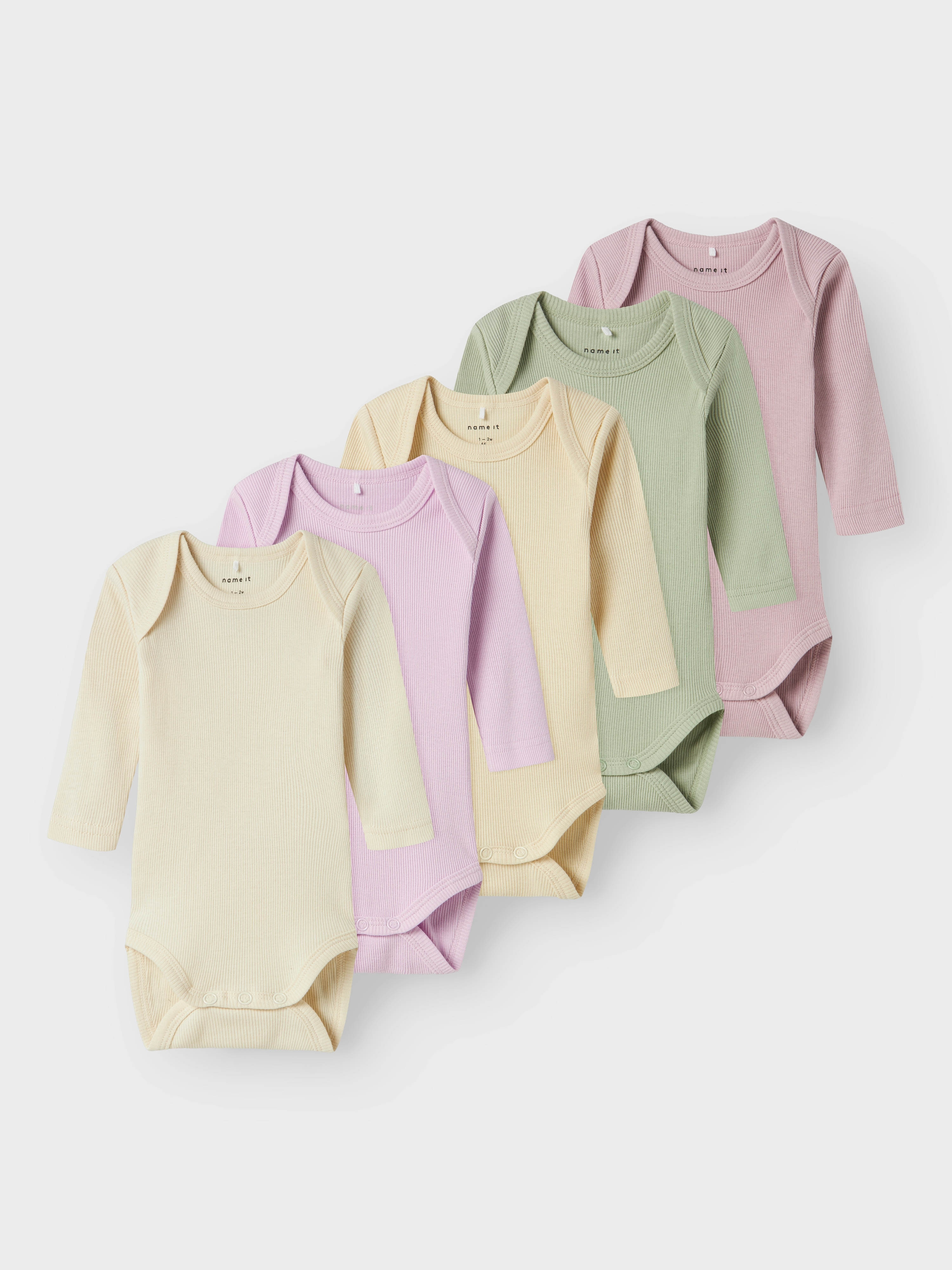 Name It Mädchen Langarmbody »NBNBODY für Mädchen und Jungen mit Rippstruktur und Komfort« Packung in rosa, Größe N-Gr