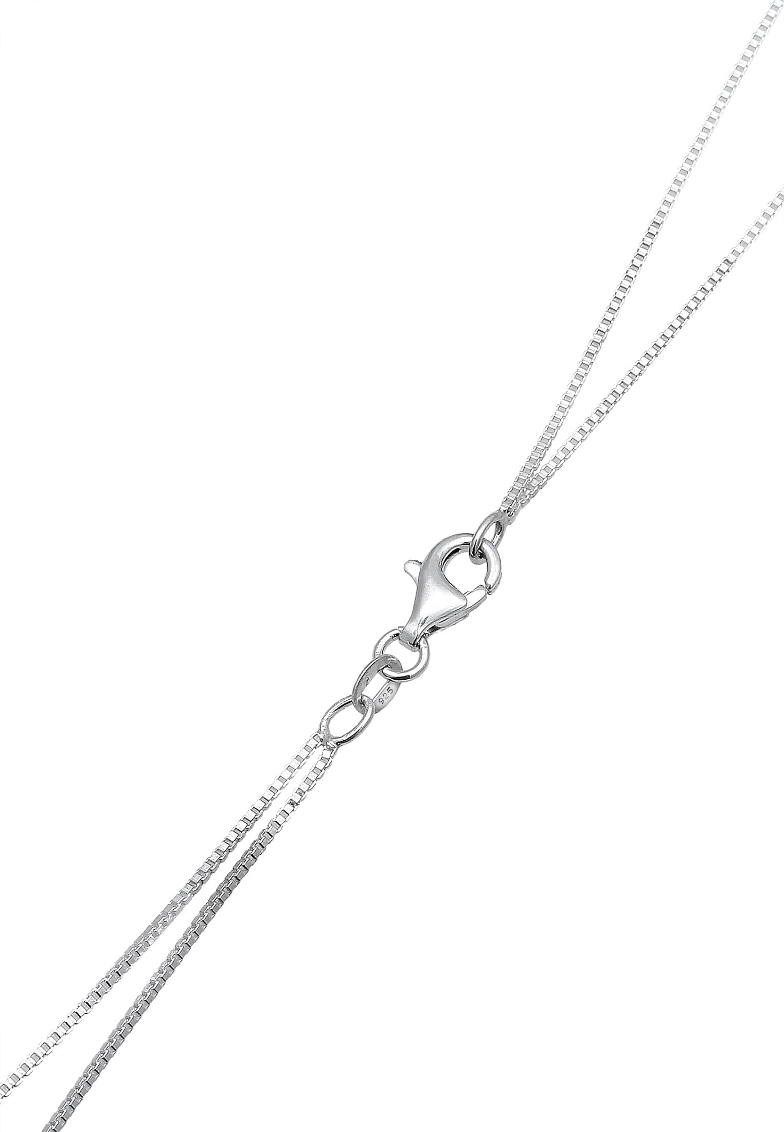 Elli Silberkette »Halskette Layer Halbmond Stern Plättchen Zirkonia 925 Sterling Silber«