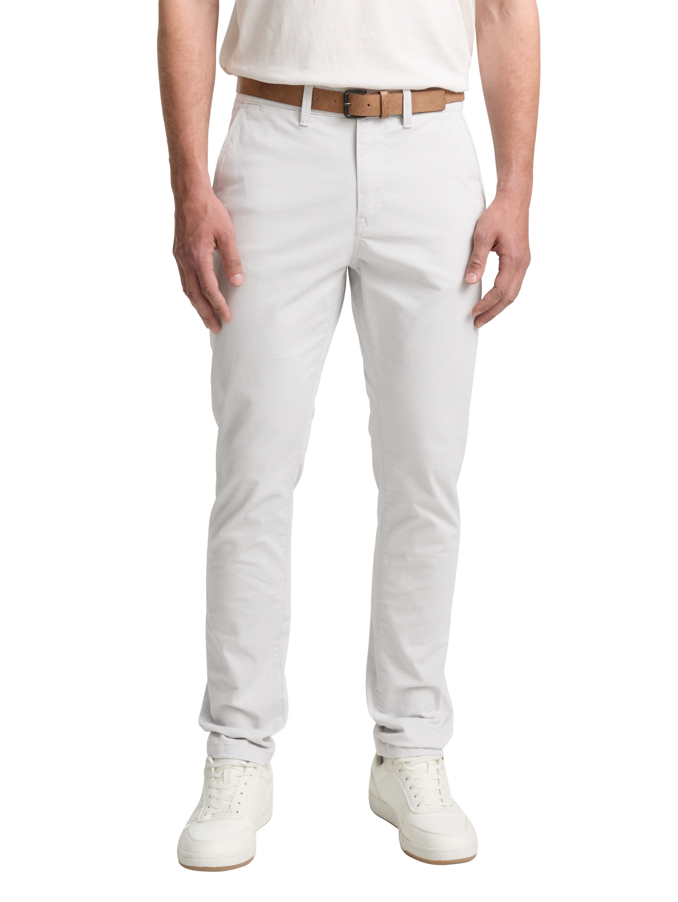 TOM TAILOR Denim Chinohose, (mit Gürtel), leicht vorgewaschen
