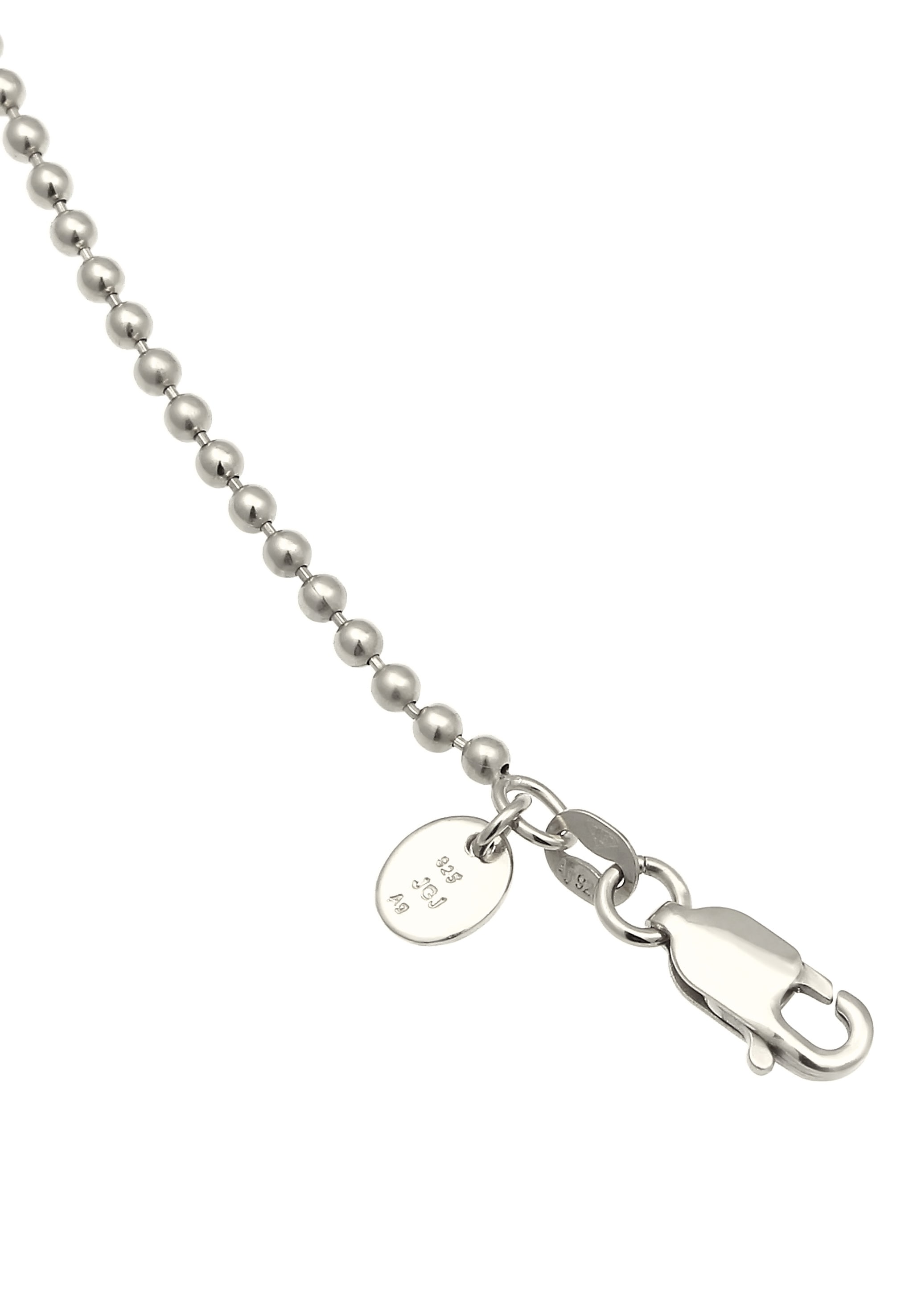 Elli Premium Silberkette »Halskette Kugelkette mit Zirkonia Weiß 925 Sterling Silber«