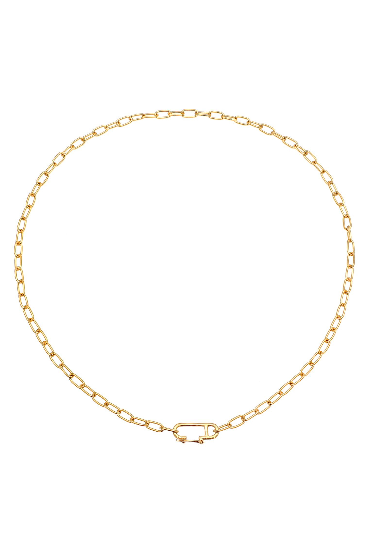 Elli Kette mit Anhänger »Halskette Gliederkette Oval Verstellbar Basic 925 Silber«
