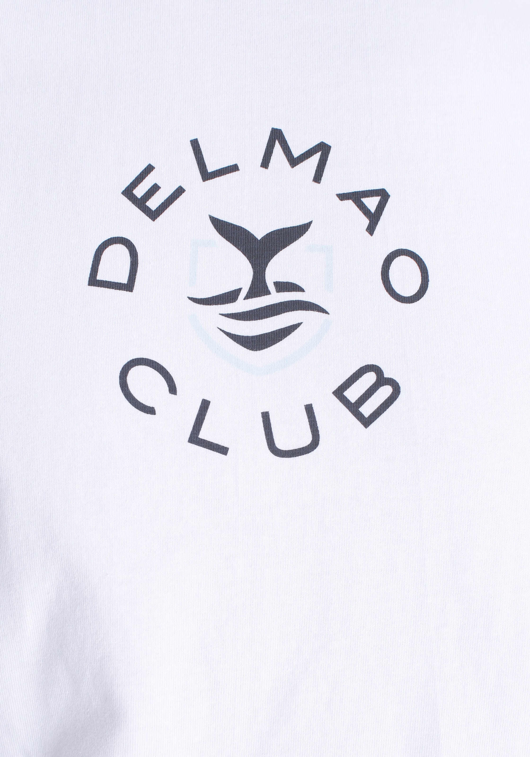 DELMAO T-Shirt, Kurzarm, lässige Passform, mit Print und Schriftzug, Rundhals