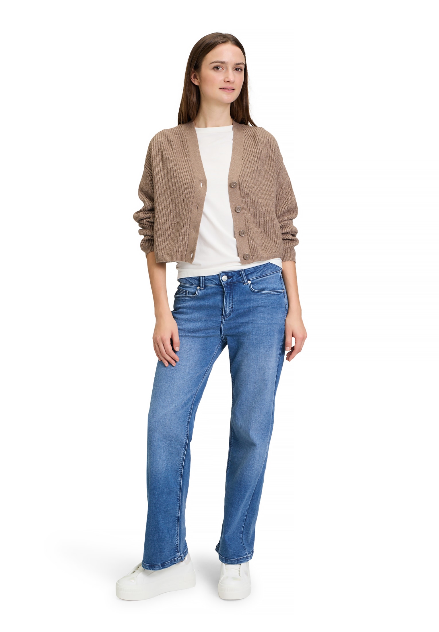 Cartoon Strickjacke »Basic-Strickjacke mit V-Ausschnitt«