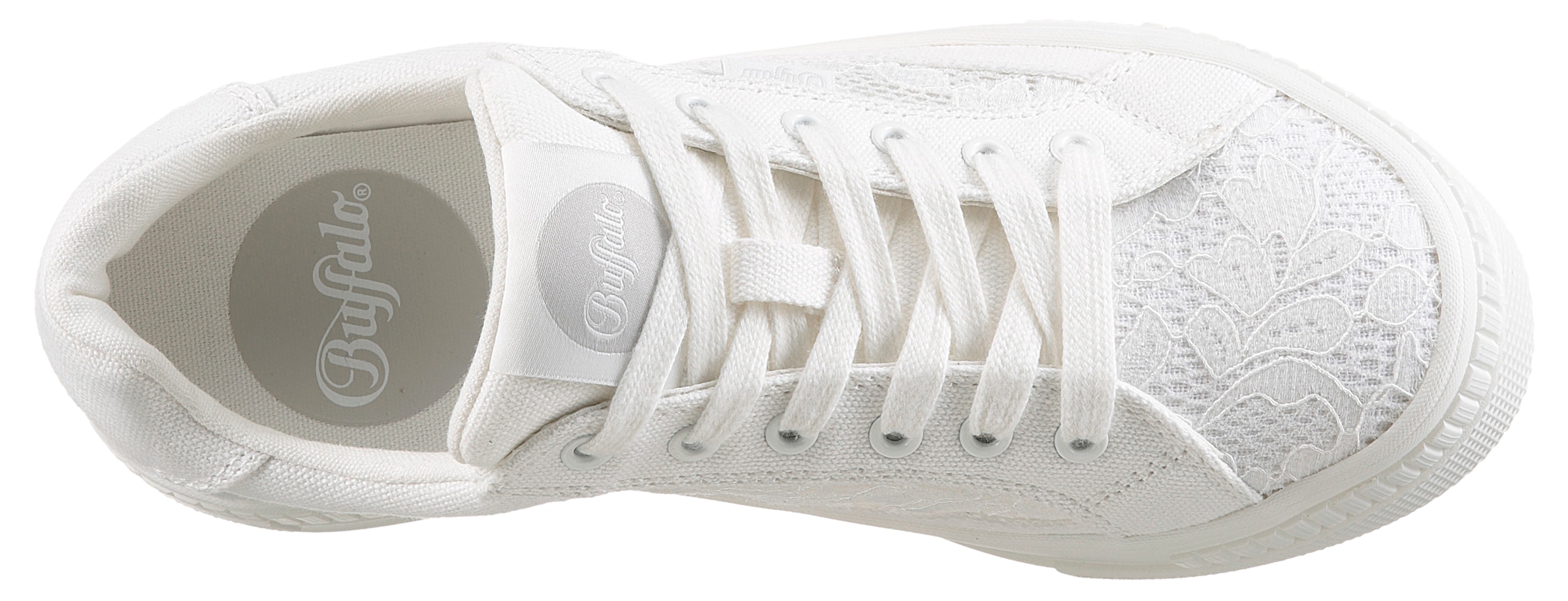 Buffalo Plateausneaker »PAIRED BLOOM«, Schnürschuh, Halbschuh, Freizeitschuh mit MemoryFoam-Innensohle