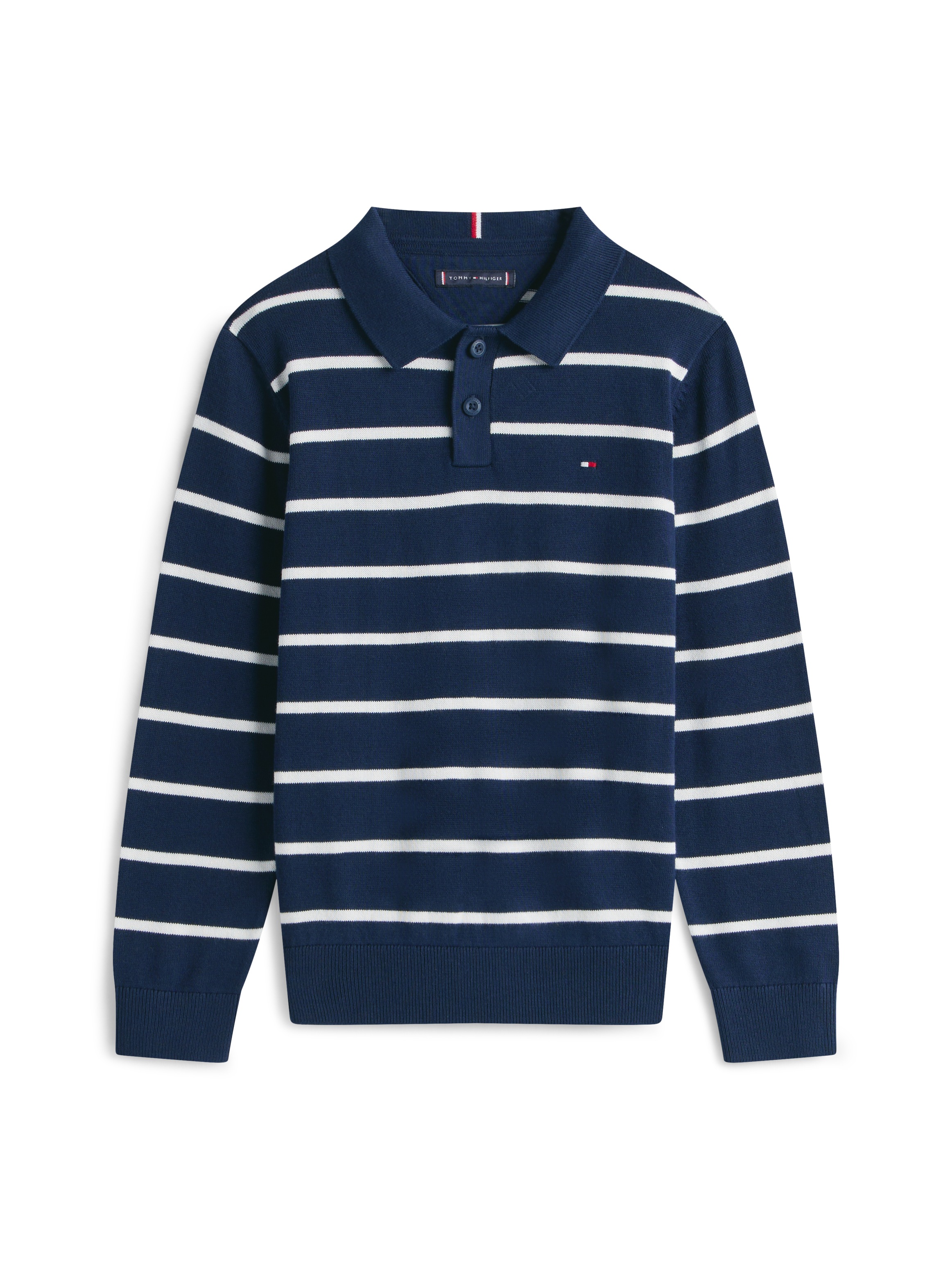 Tommy Hilfiger Strickpullover »POLO COLLAR SWEATER LS« Kinder bis 16 Jahre, regular fit