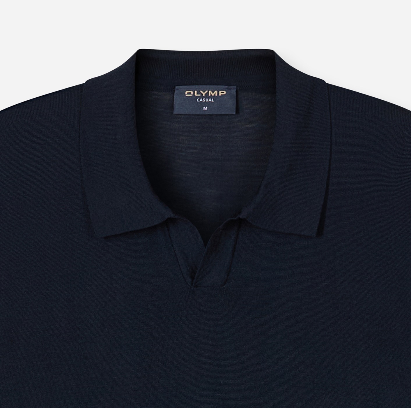 OLYMP Poloshirt »Strick Casual« mit geripptem Kragen, unifarben