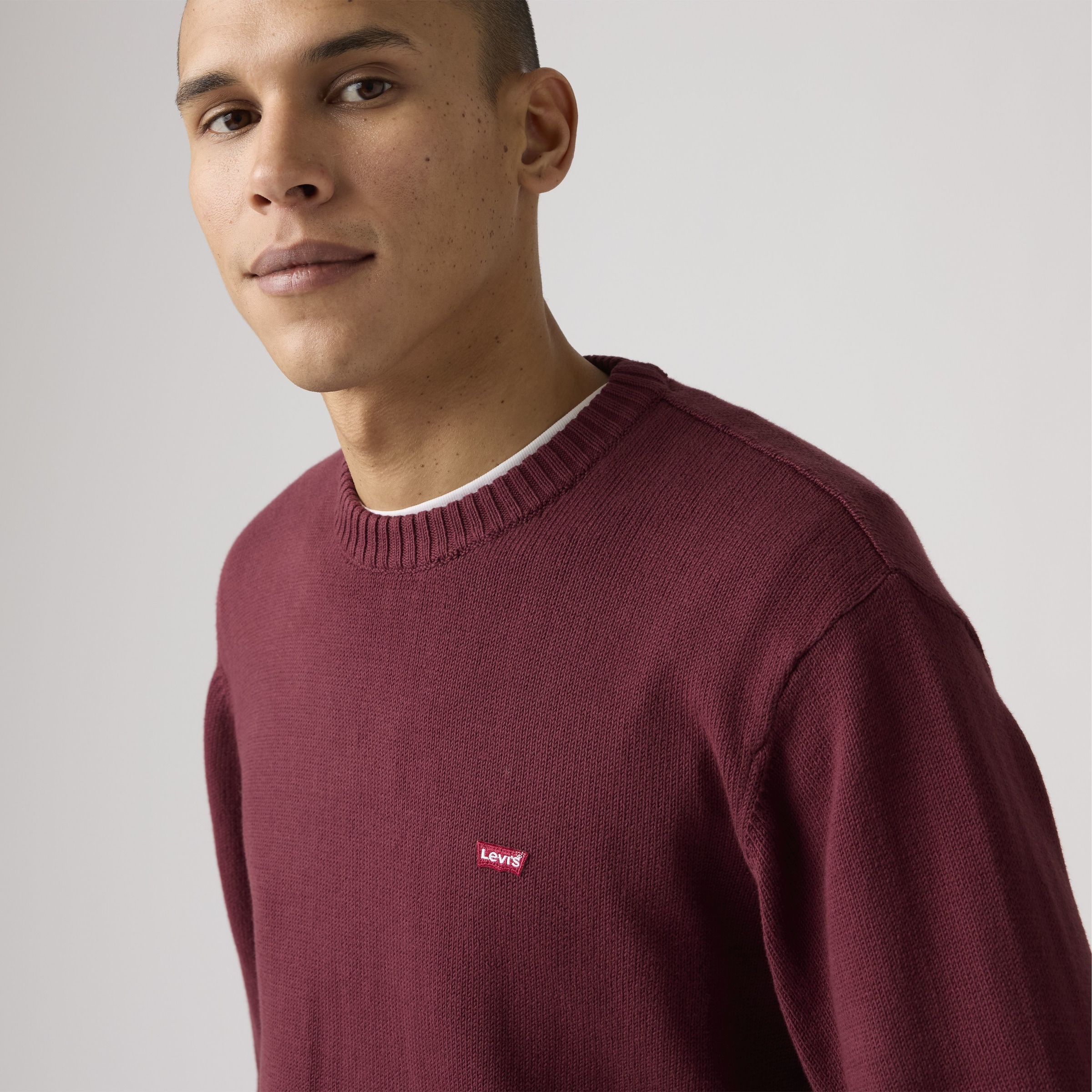 Levi's® Strickpullover »CLASSIC HM SWEATER« mit Logostickerei und aus reiner Baumwolle