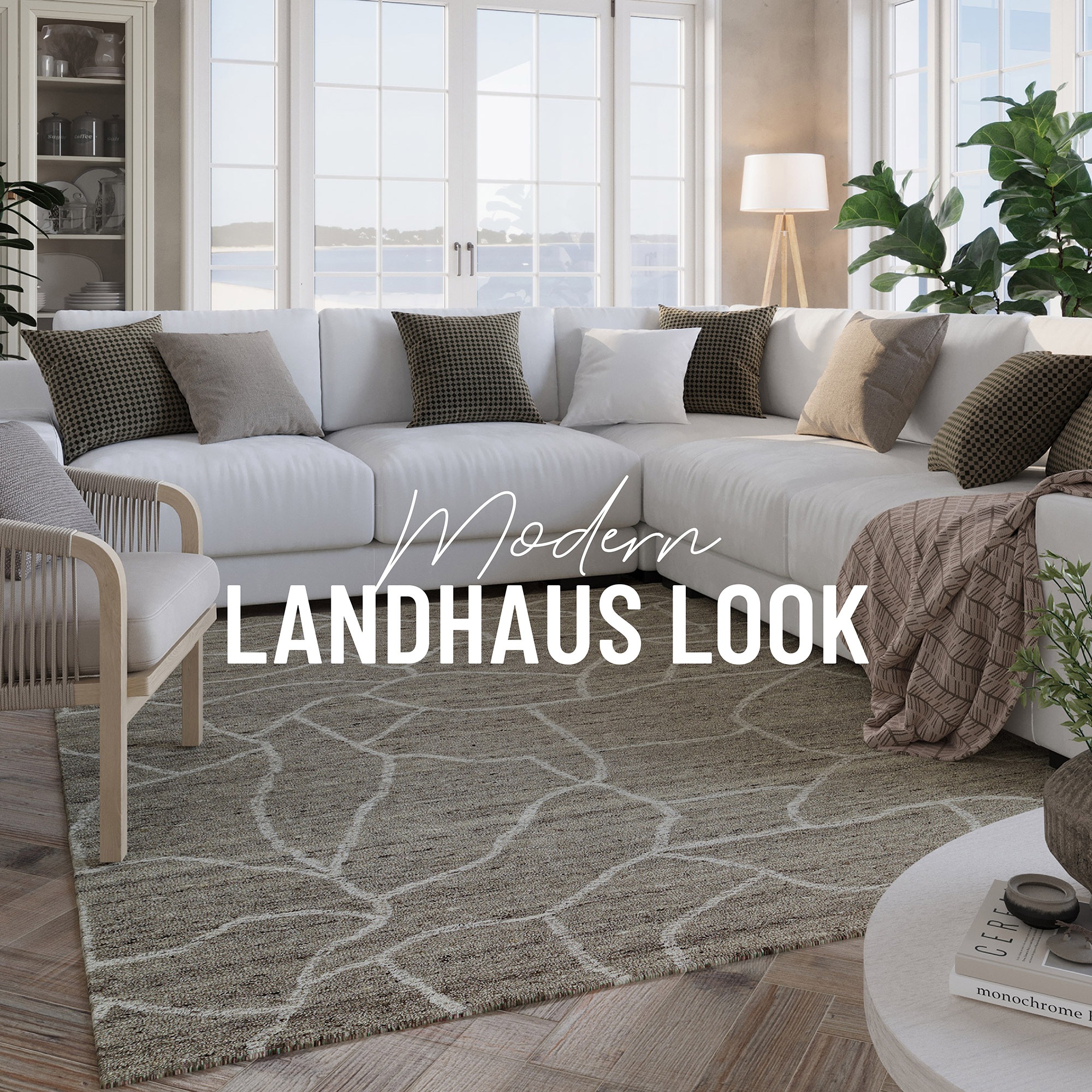 Wecon home Wollteppich »Hamptons FORTYONE«, rechteckig, 15 mm Höhe, Läufer, Schurwolle, Kurzflor, Wohnzimmer, elegant, robust, Stein