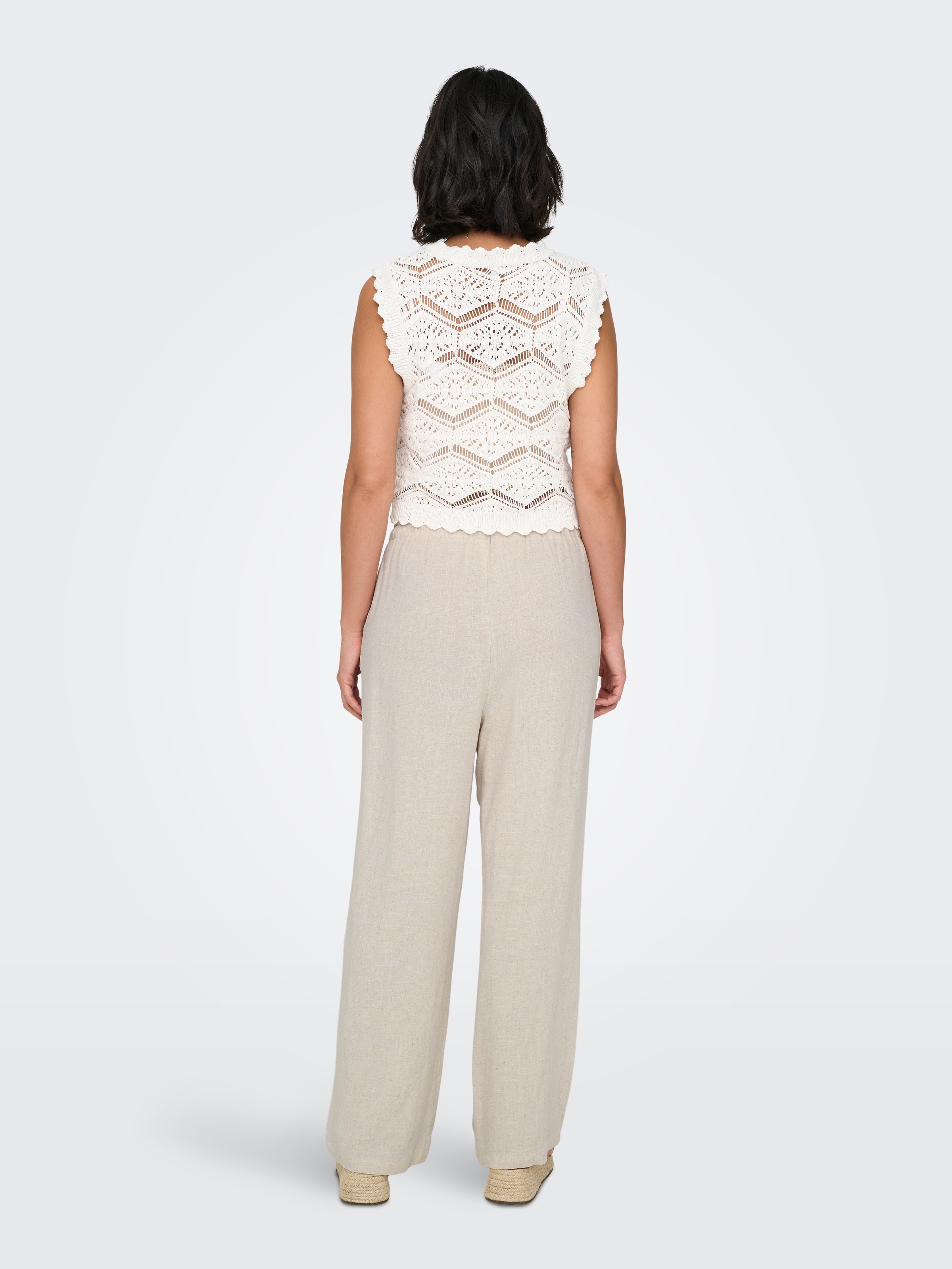 ONLY Jogginghose »ONLSIESTA MW PULL-UP LINEN BL PNT NOOS«