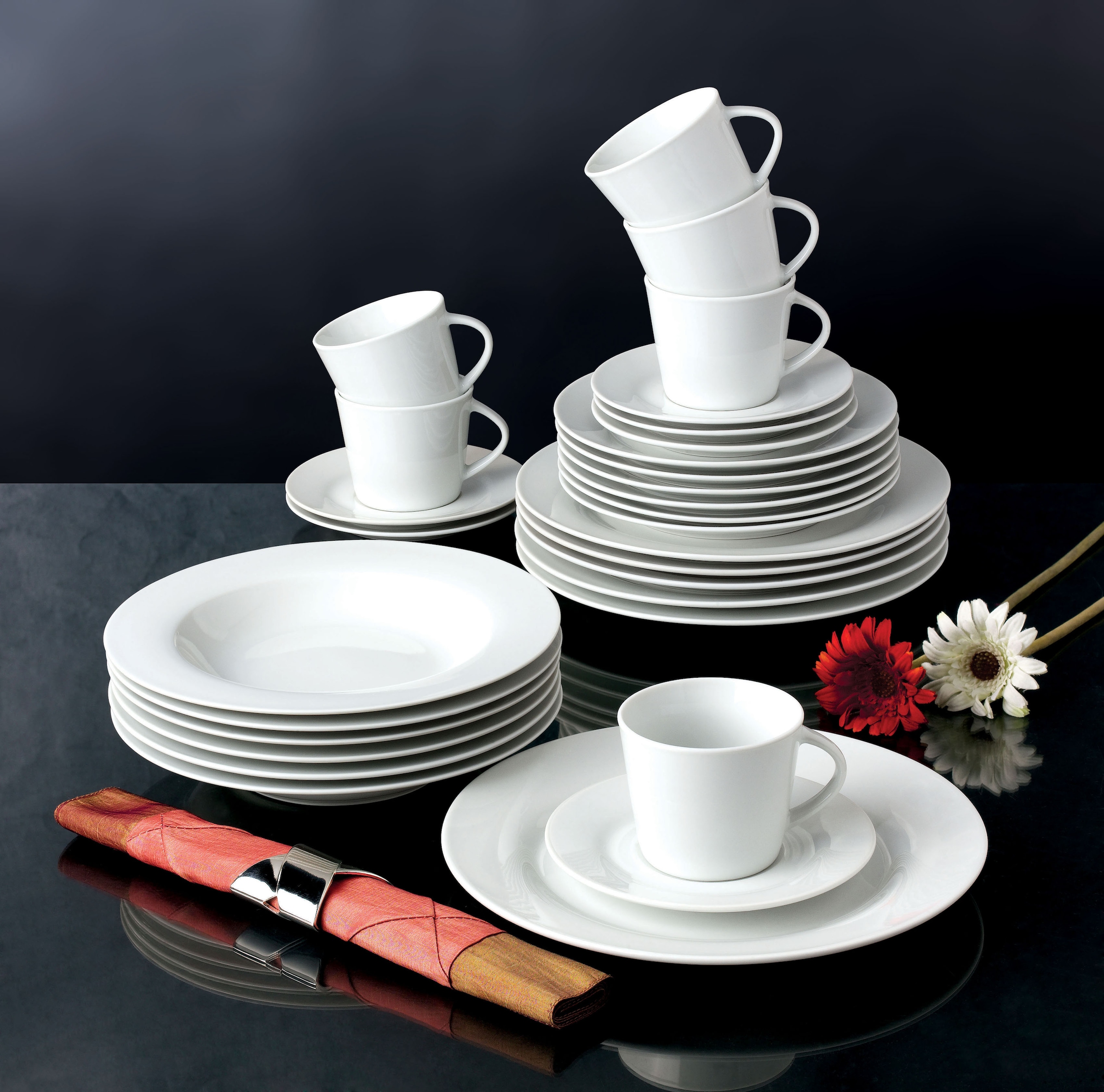 Retsch Arzberg Kombiservice »Geschirr-Set, Service Classico« zeitlose, schlichte Form, 30 Teile, für 6 Personen