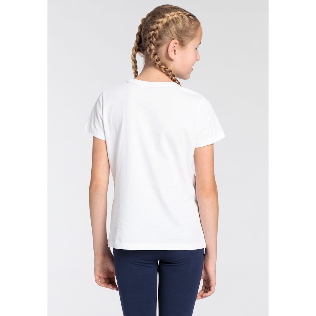 DELMAO T-Shirt »für Mädchen«, mit großem Delmao-Glitzer-Print