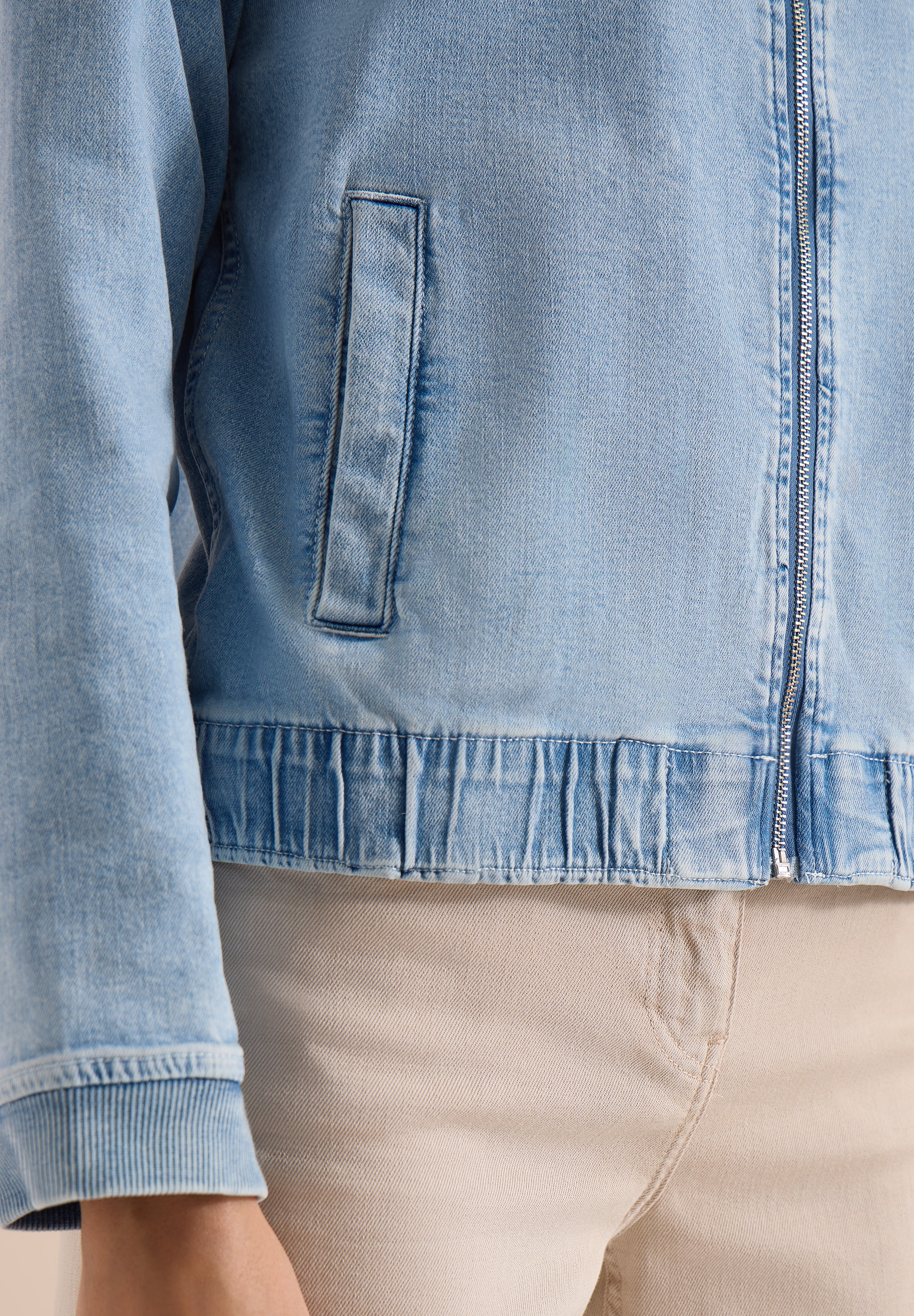 Cecil Blouson ohne Kapuze in Jeansqualität mit Zipper