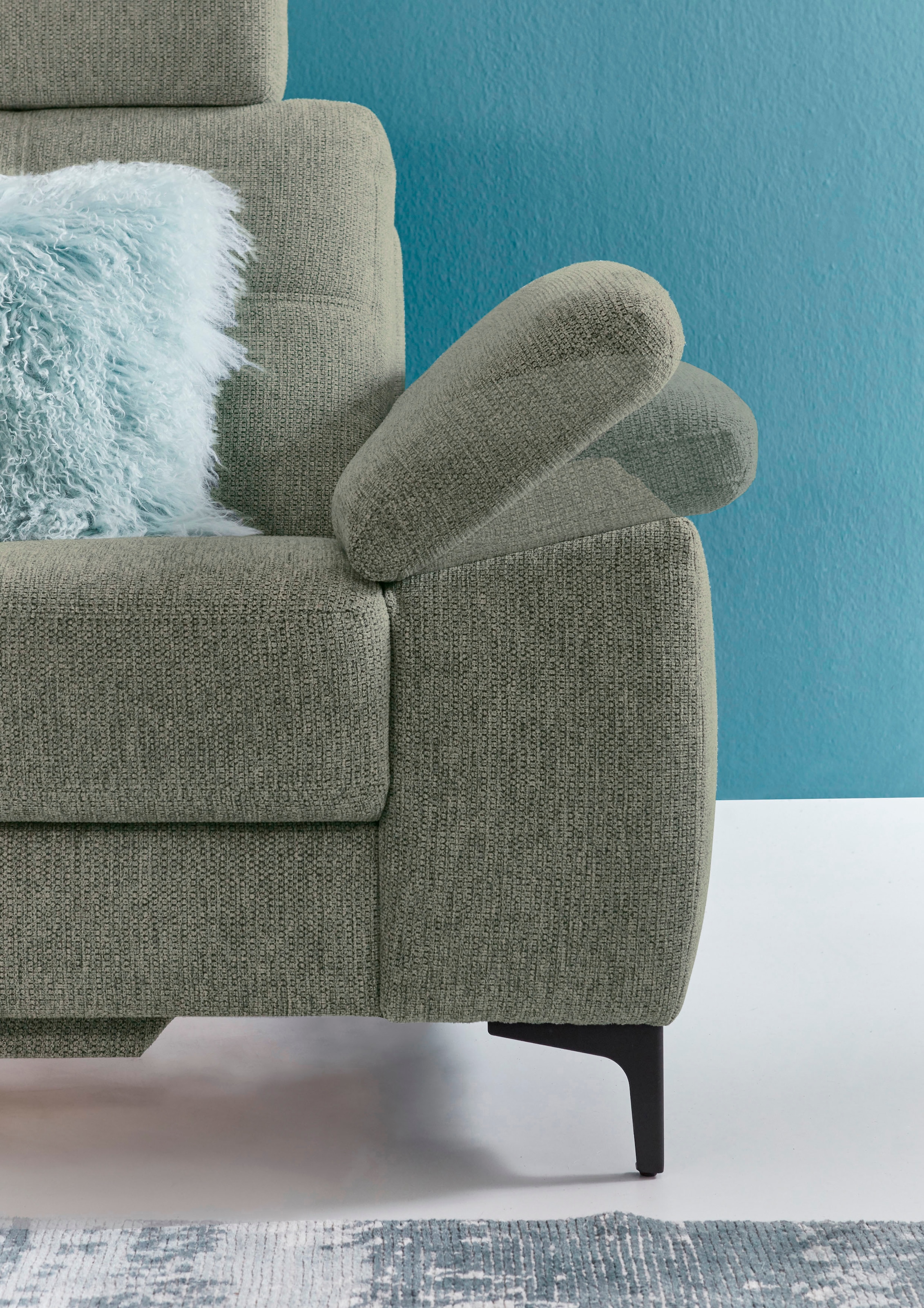 3C Carina Ecksofa »Burnaby bequem und modern, OTTOs Choice, L-Form« 2 Kopfstützen, optional mit Schlaf- und motorischer Relaxfunktion