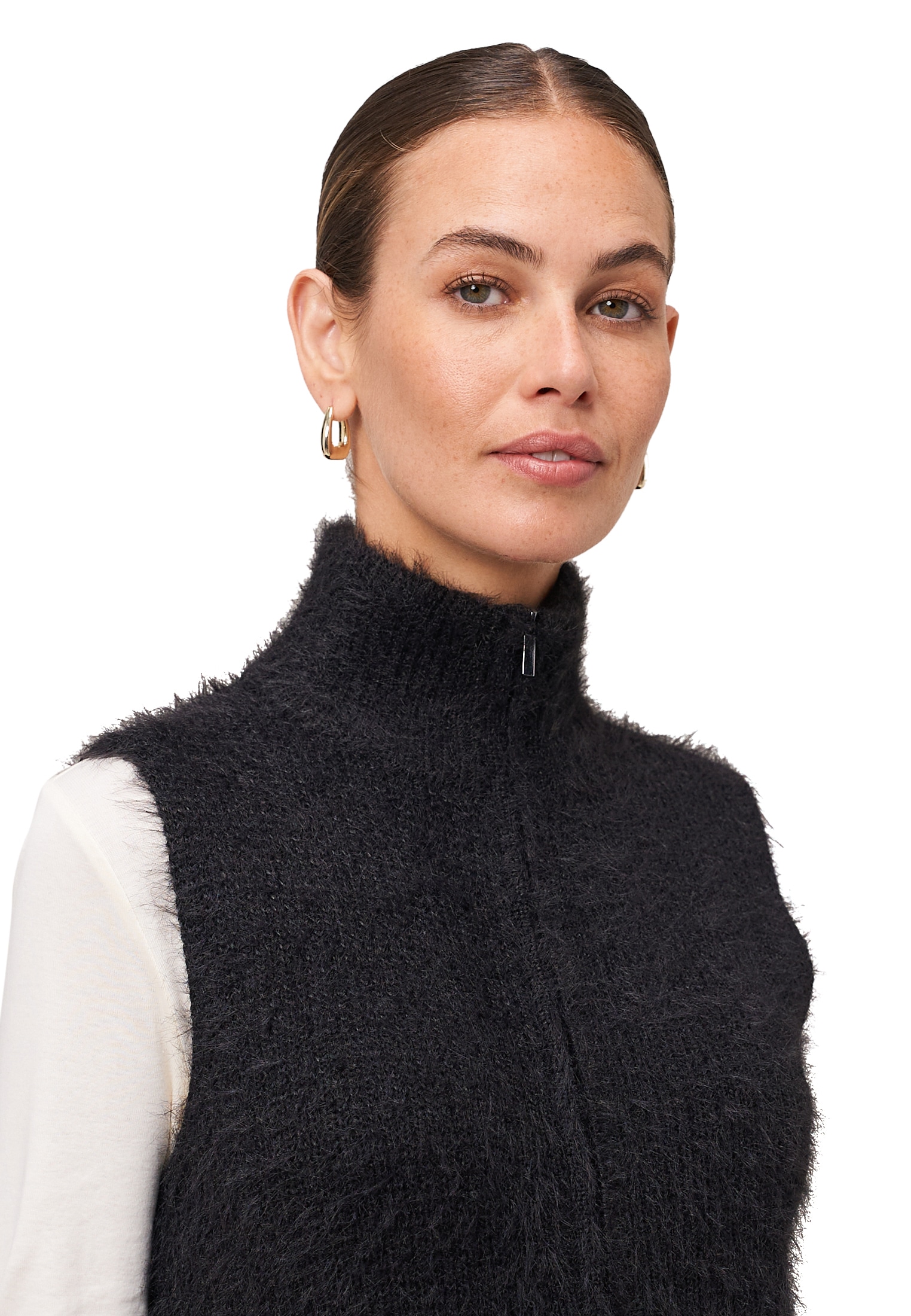 Zero Strickjacke »Strickweste mit Reißverschluss«