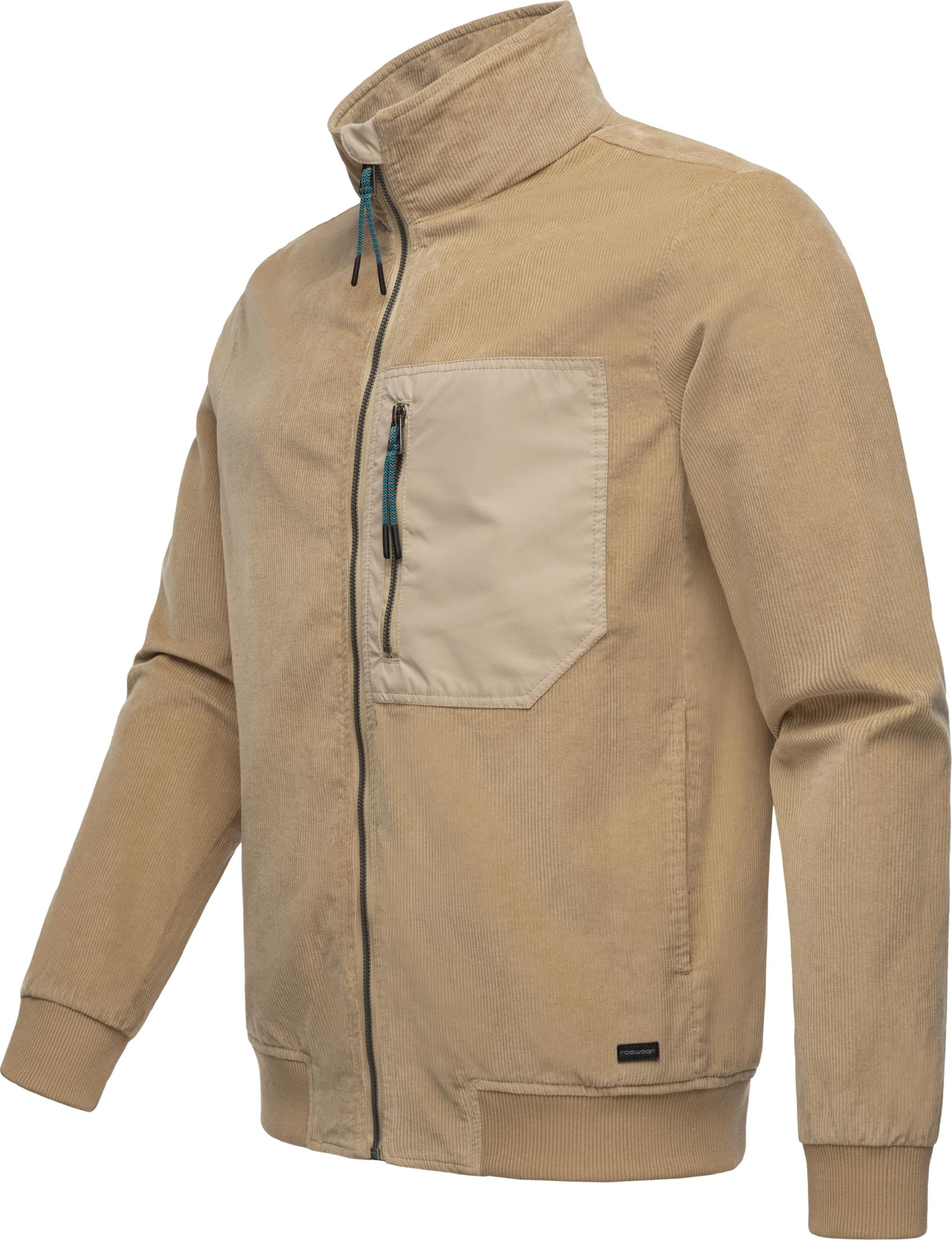 Ragwear Cordjacke »Cordjacke Corler«, ohne Kapuze, Stylische Herren Jacke aus Cord im modischen Utility-Look