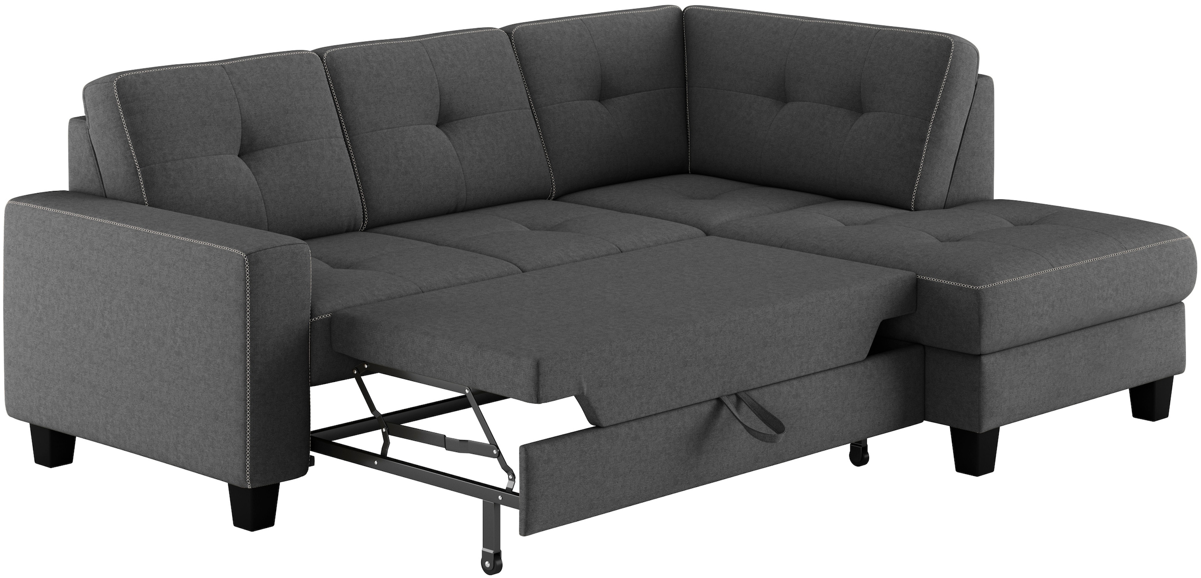 Places of Style Ecksofa »Varese«, Kreuznaht in beige