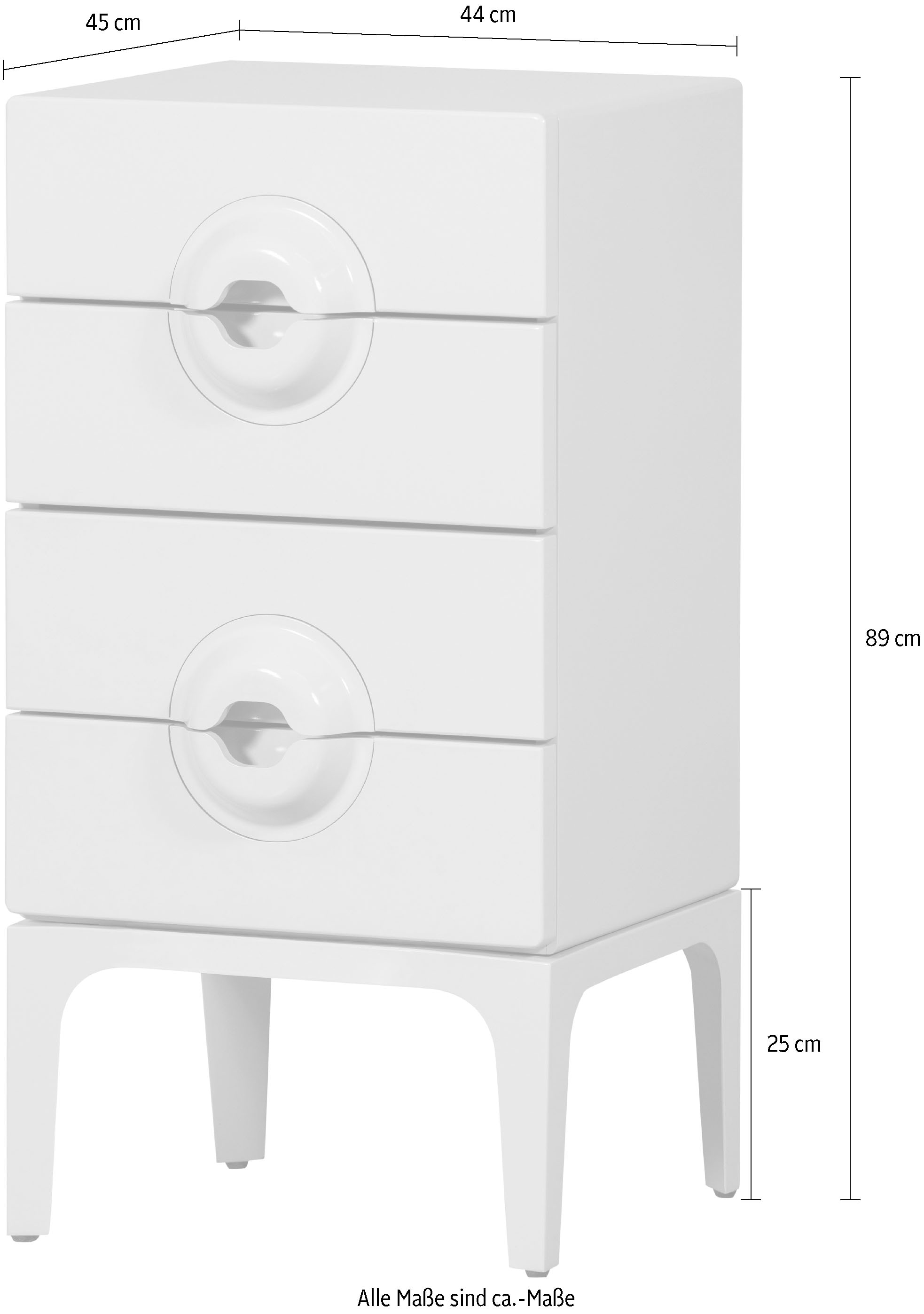 WOOOD Kommode »Merge Sideboard mit 4 Schubladen«