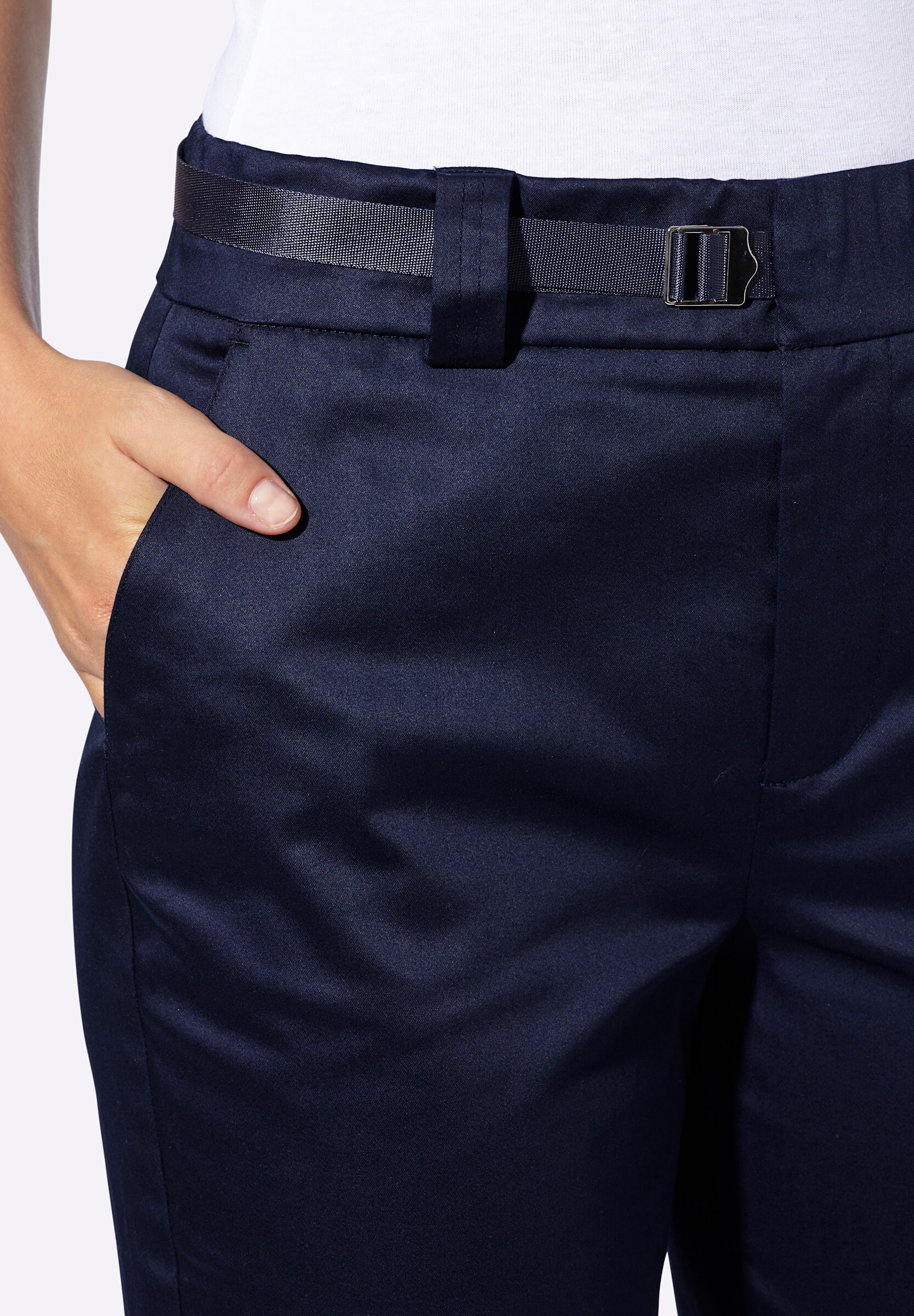 heine Stoffhose »Chinohose Chinohose mit dezentem Glanz«