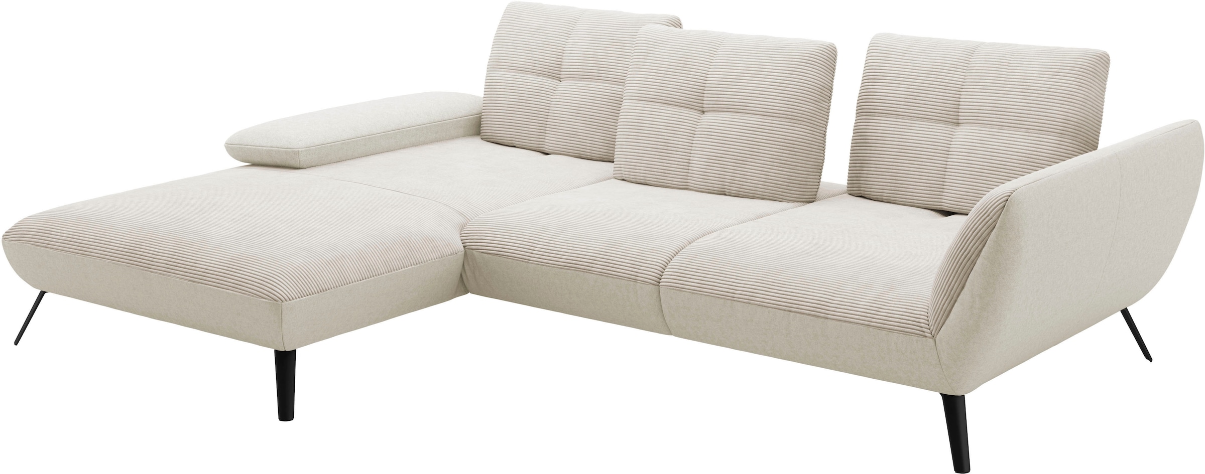 Places of Style Ecksofa »Mikado L-Form«, inkl. Sitztiefenverstellung und Armteilverstellung