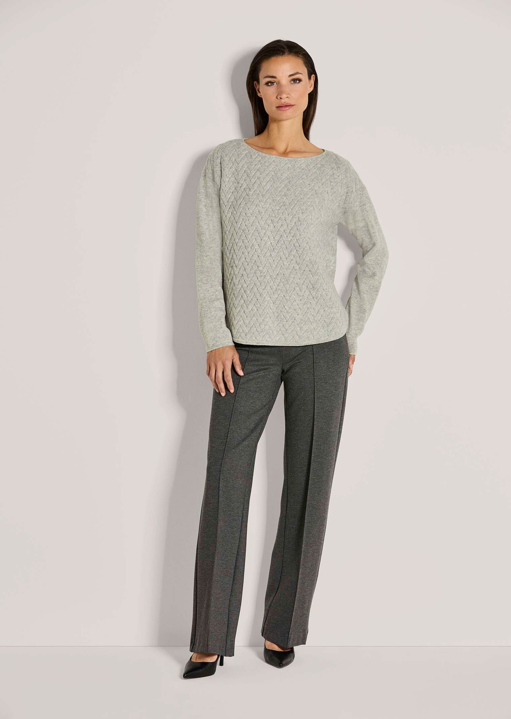 MADELEINE Longpullover »Pullover Pullover« vorne Allover-Jacquard