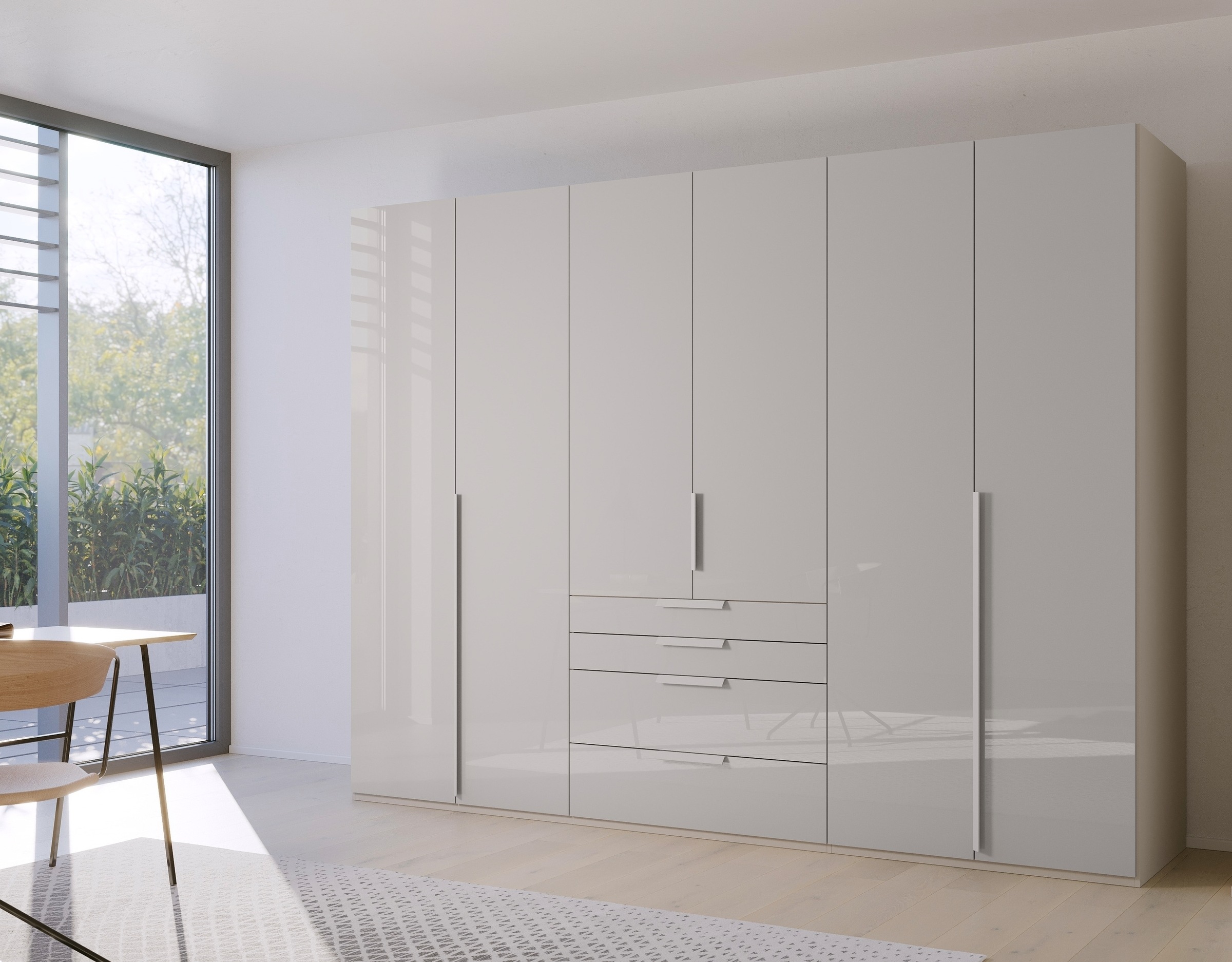 rauch Drehtürenschrank »Purisma«, mit Glasfront, Schubladen und umfangreichem Zubehör, mit Soft-Close
