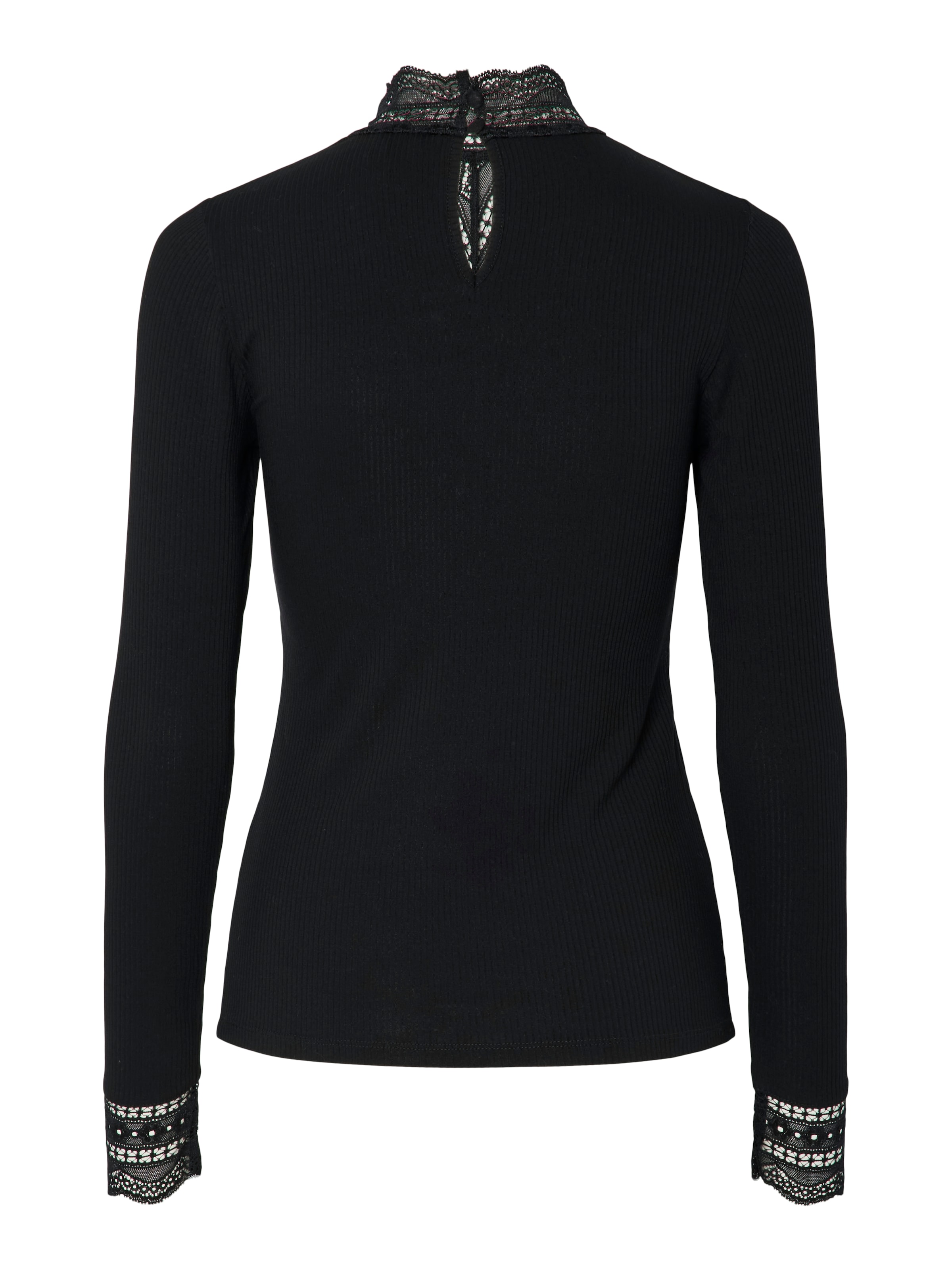 Y.A.S Spitzenshirt »YASELLINA LS HIGH NECK TOP S. NOOS«