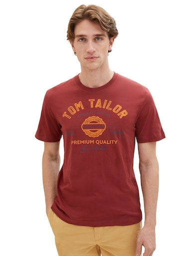 großem online TAILOR shoppen mit Logofrontprint OTTO T-Shirt, bei TOM