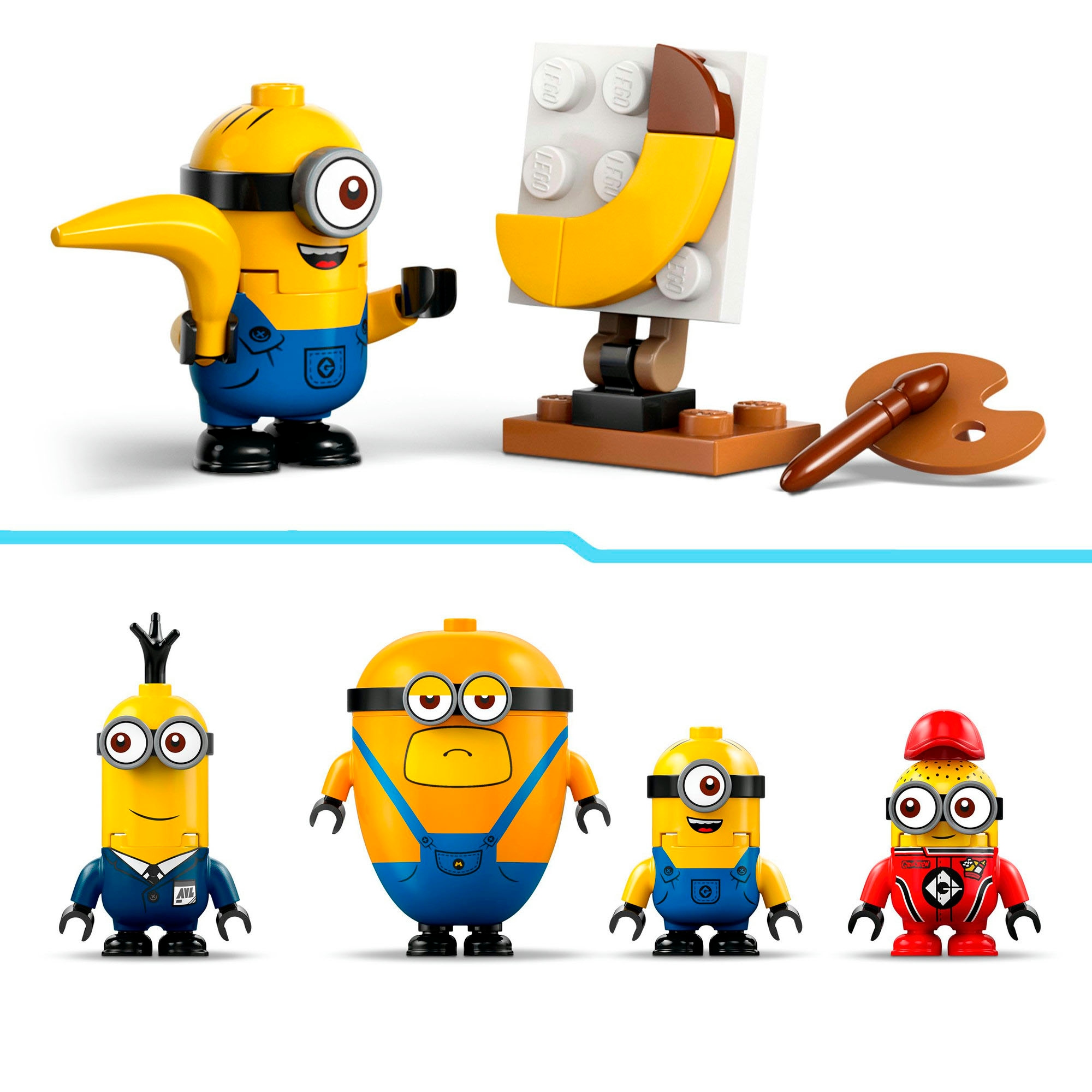 LEGO® Konstruktionsspielsteine »Minions und das Bananen Auto (75580), LEGO Despicable Me«, (136 St.), Made in Europe