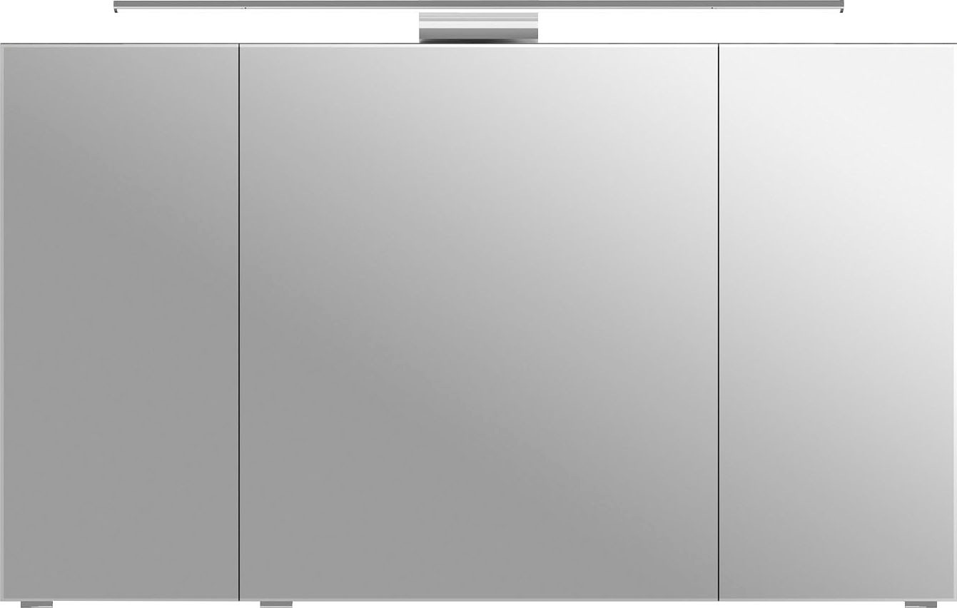 Saphir Badmöbel-Set »6005 Sprint 4-teilig, Keramik-Waschtisch mit LED-Spiegelschrank«, (5 St.), Unterschrank, Midischrank, inkl. Türdämpfer, 5 Türen, 5 Schubladen