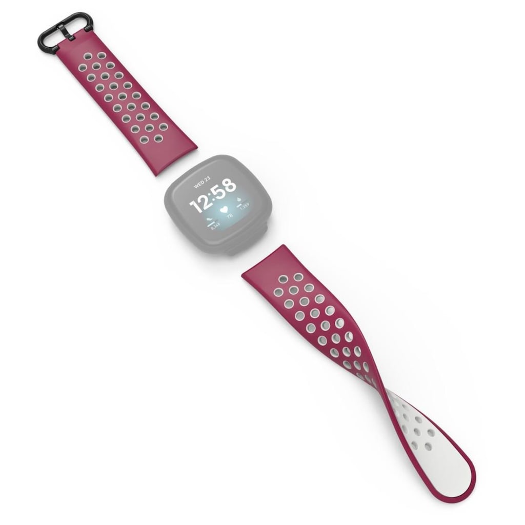 Hama Smartwatch-Armband »Ersatzarmband für Fitbit Versa 3/4/Sense (2), Silikon, 22 cm/21 cm«