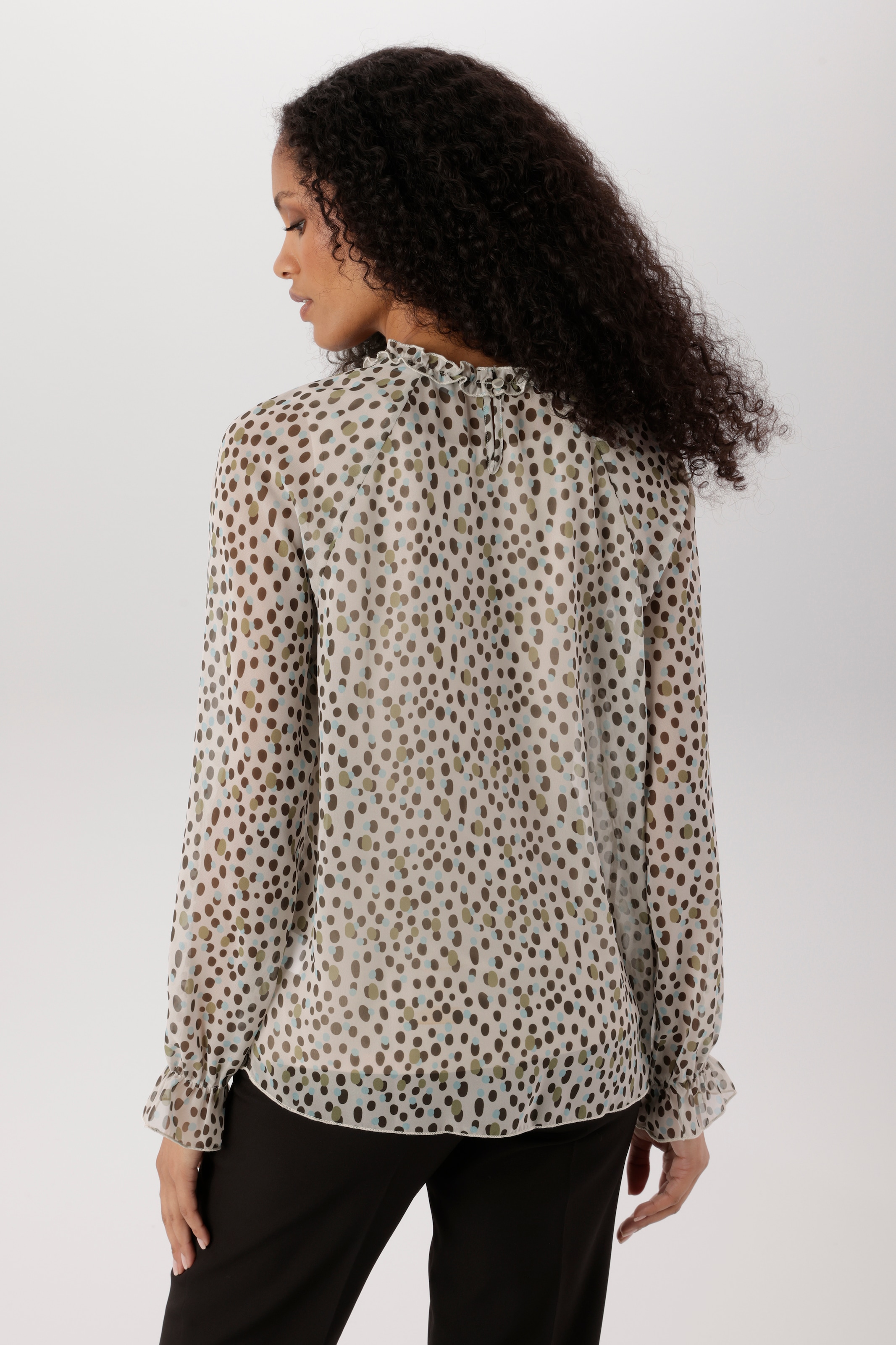 Aniston SELECTED Chiffonbluse 2 dezent transparent und mit Unterziehtop - NEUE KOLLEKTION