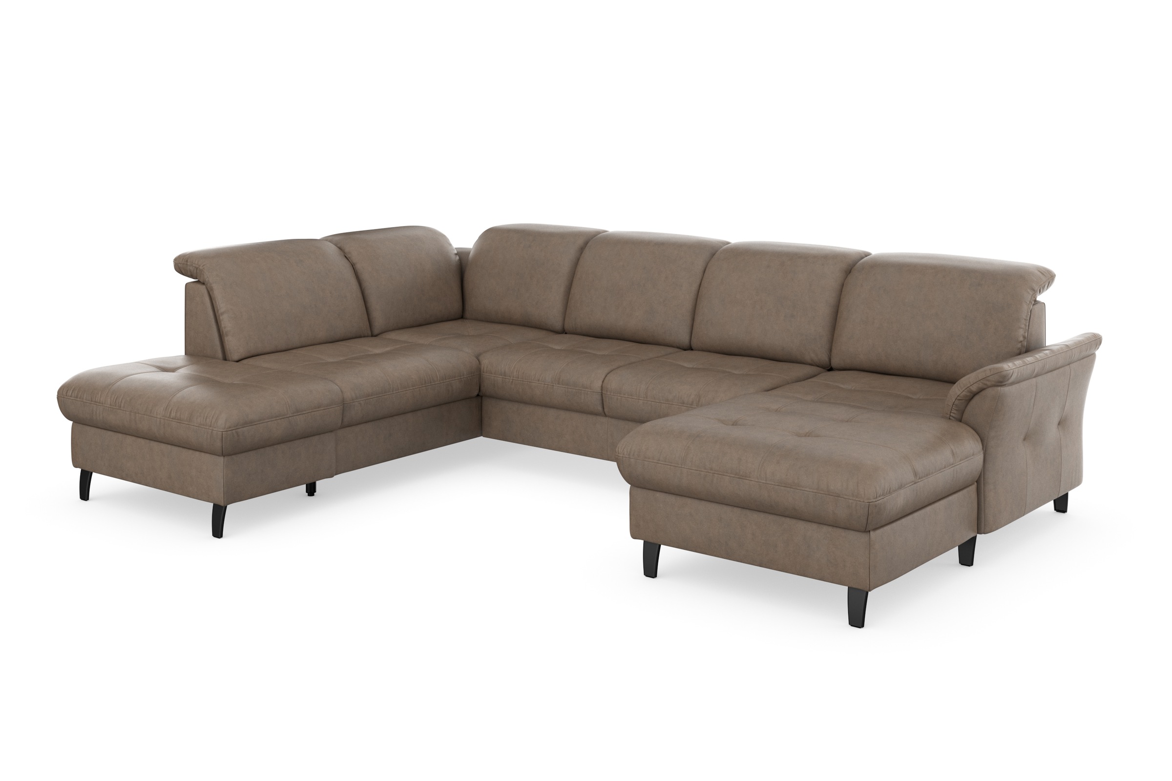 sit&more Wohnlandschaft »Maggiore U-Form«, wahlweise mit Kopfteilverstellung, Bettfunktion und Stauraum