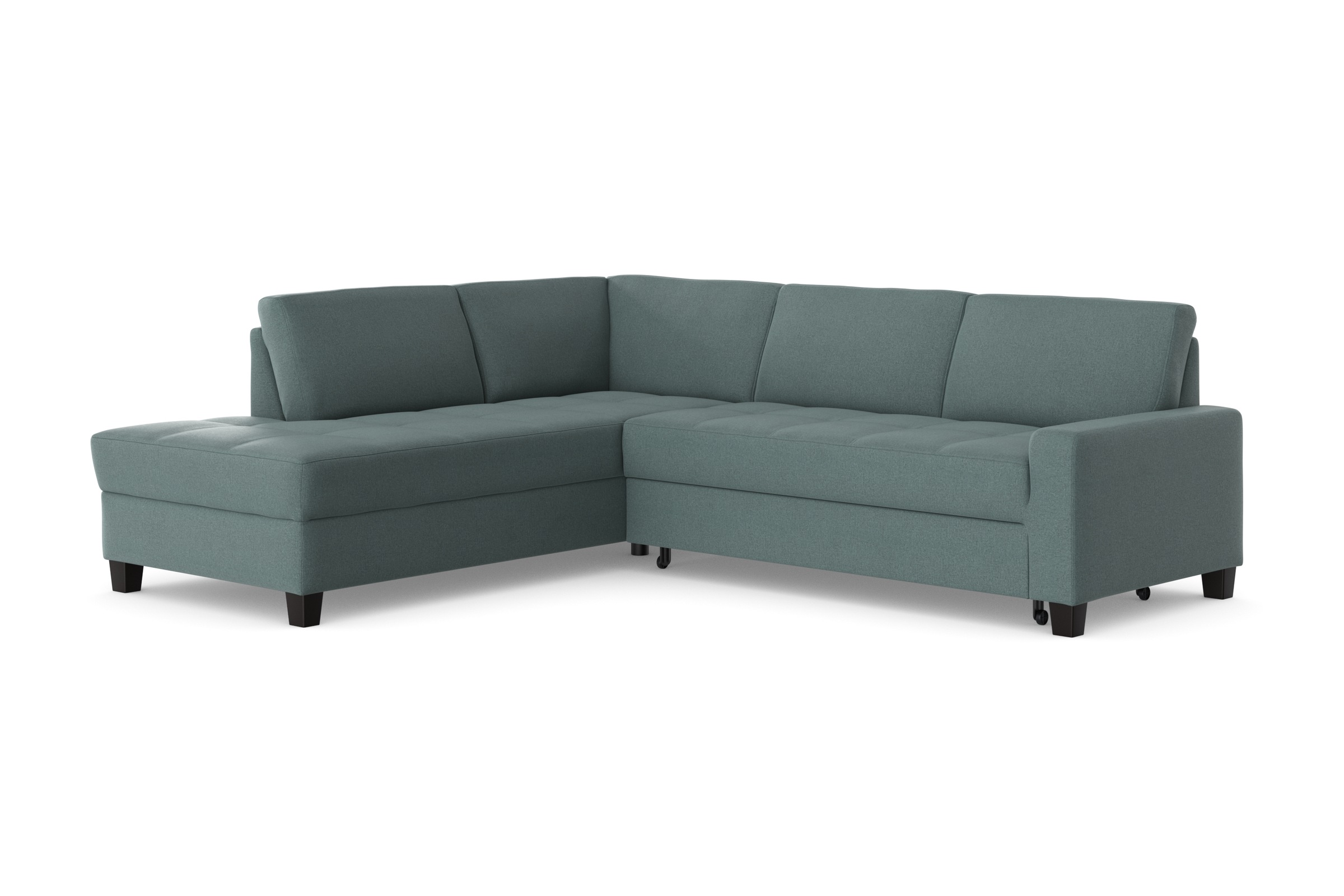 DOMO collection Ecksofa »Florentina zeitlos und elegant, Sitznähte als Designelement, L-Form«, wahlweise mit Bettfunktion, mit Kontrastnaht, Komfortsitzhöhe 47cm
